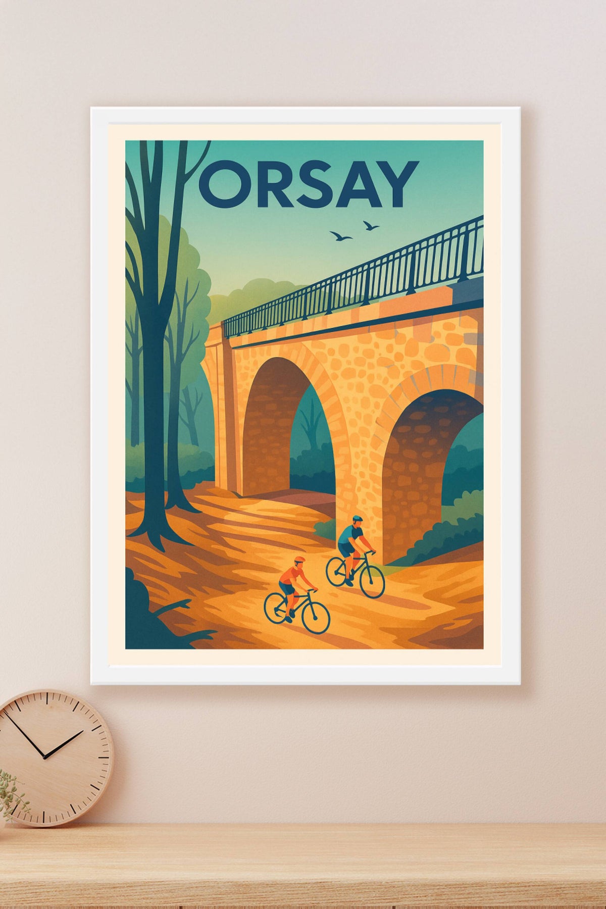 Affiche de Orsay - Escapade à vélo sous le viaduc
