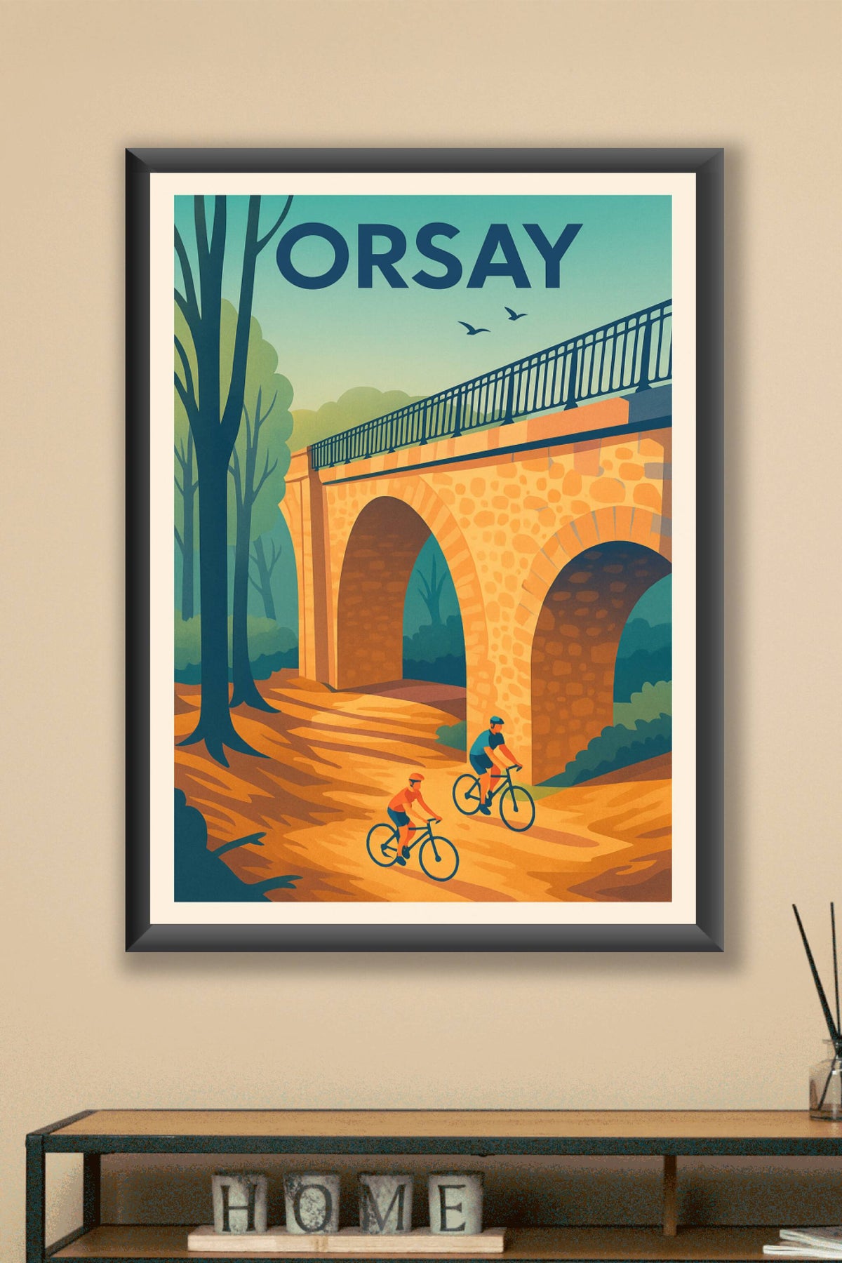 Affiche de Orsay - Escapade à vélo sous le viaduc