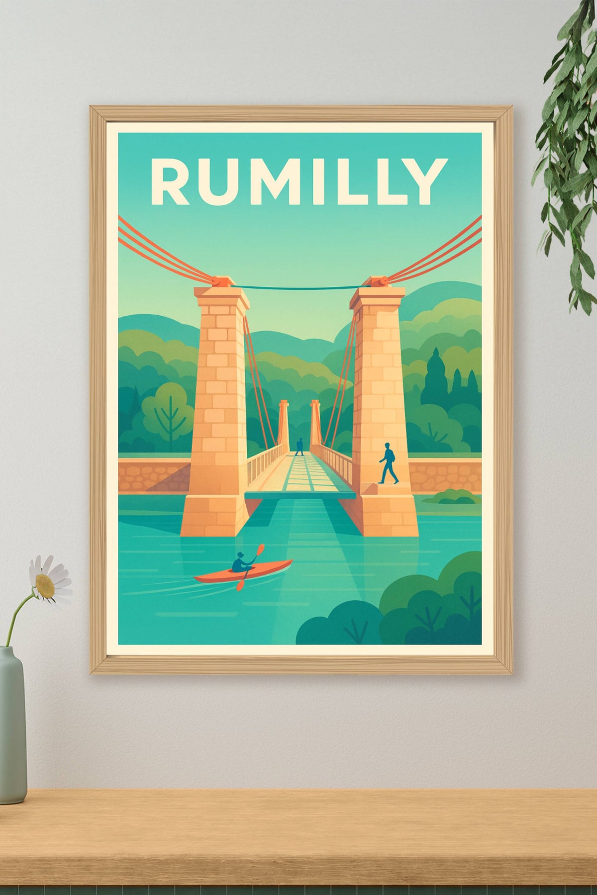 Affiche de Rumilly - Charme et sérénité du pont suspendu