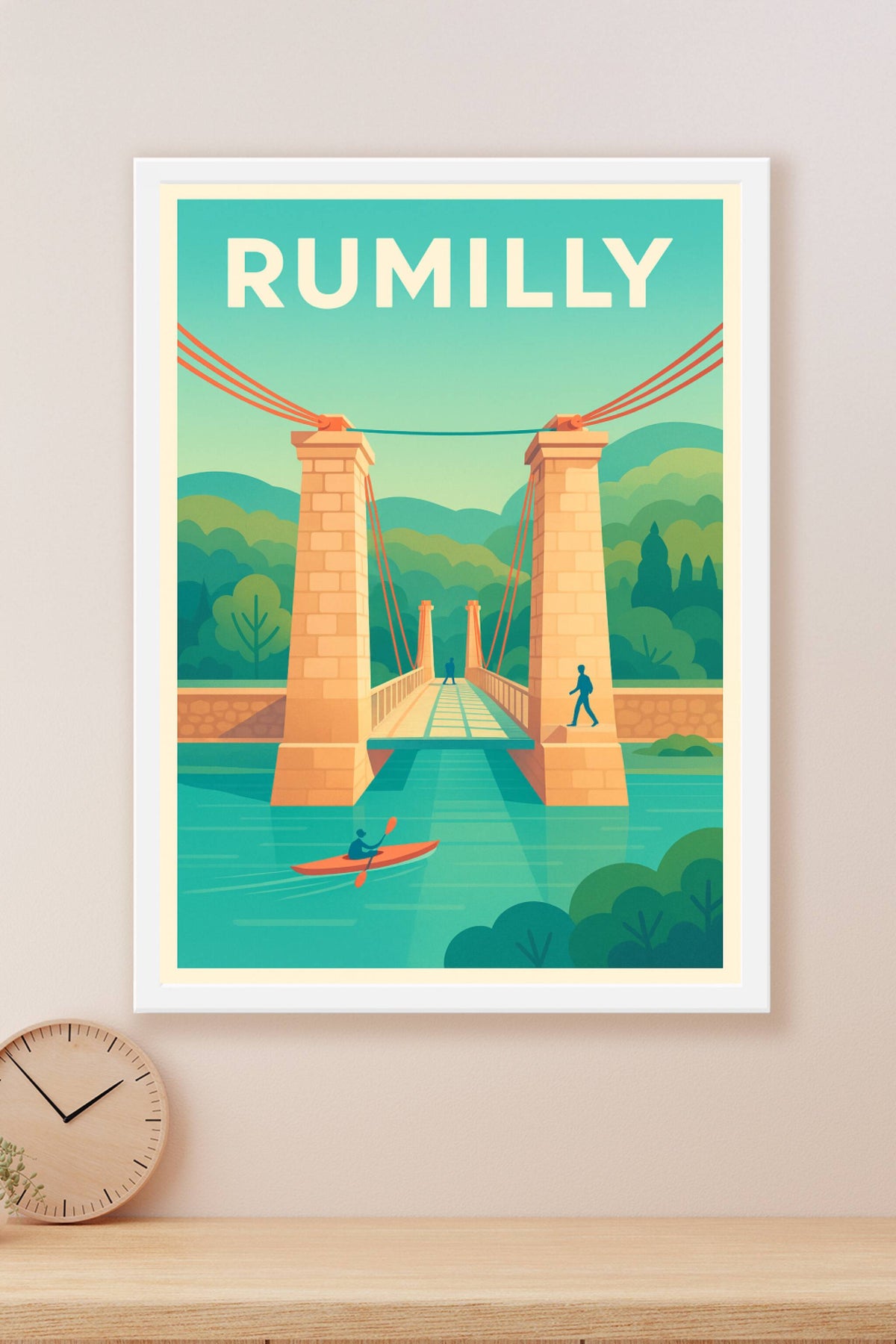 Affiche de Rumilly - Charme et sérénité du pont suspendu