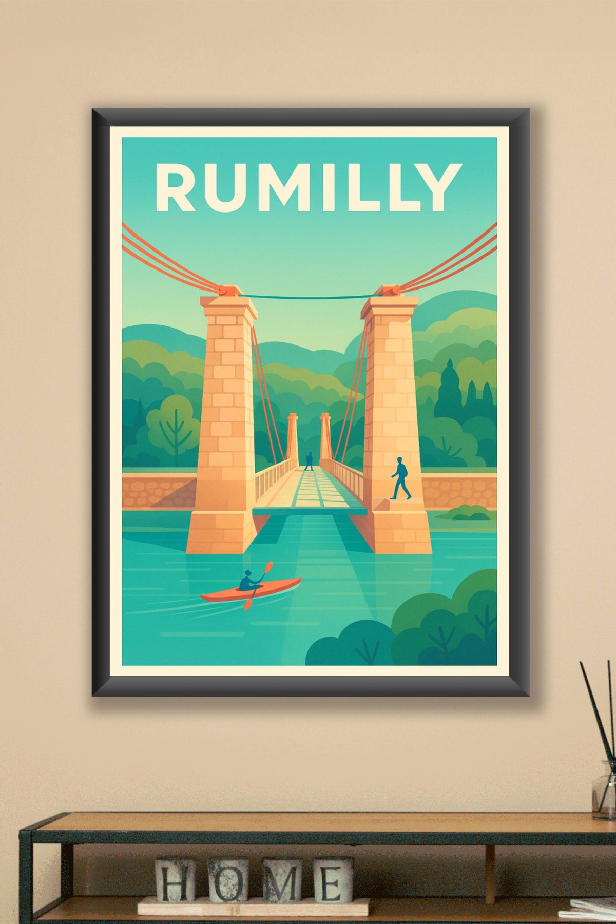 Affiche de Rumilly - Charme et sérénité du pont suspendu
