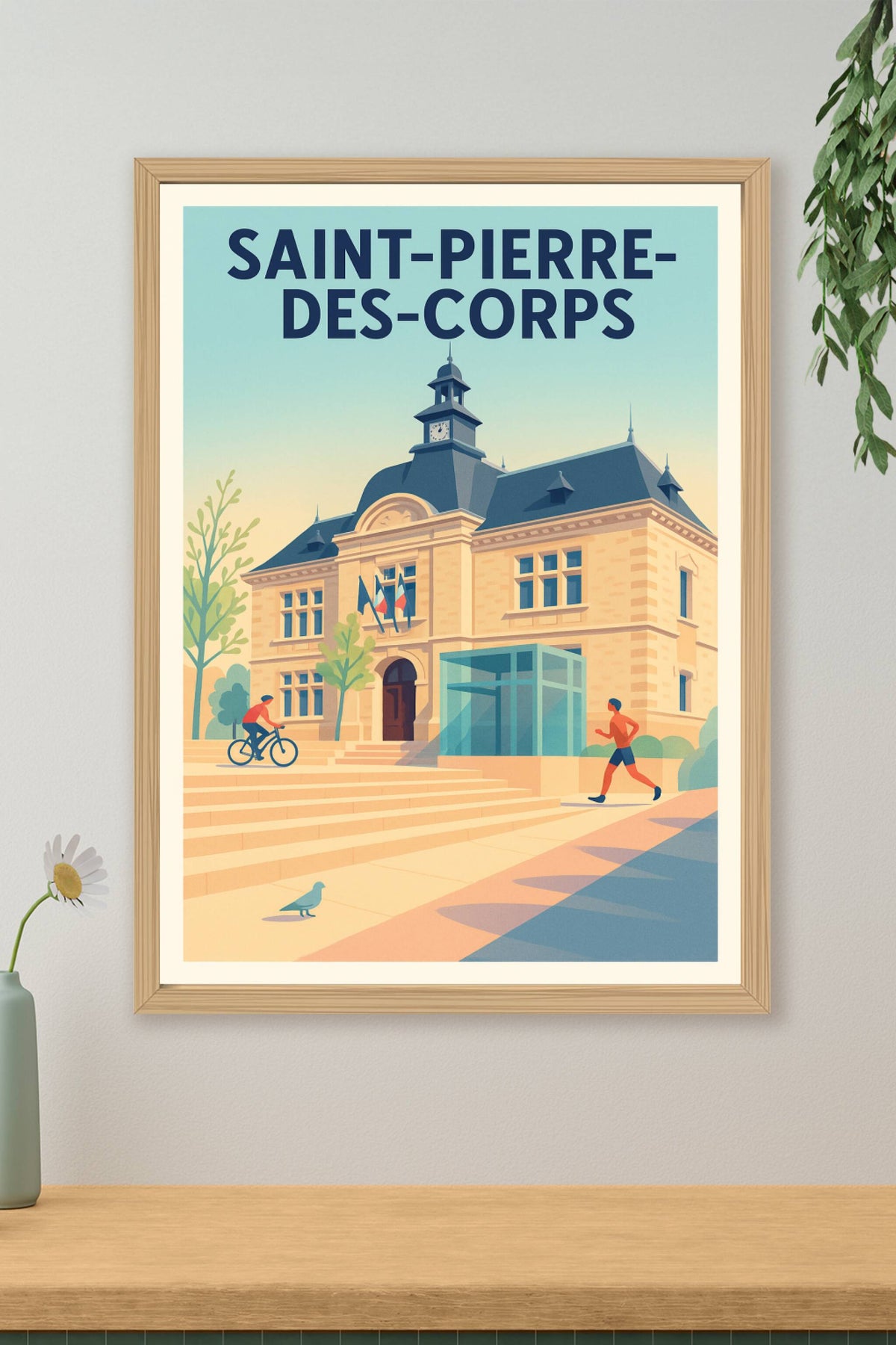 Affiche de Saint-Pierre-des-Corps - L'élégance d'une ville en mouvement