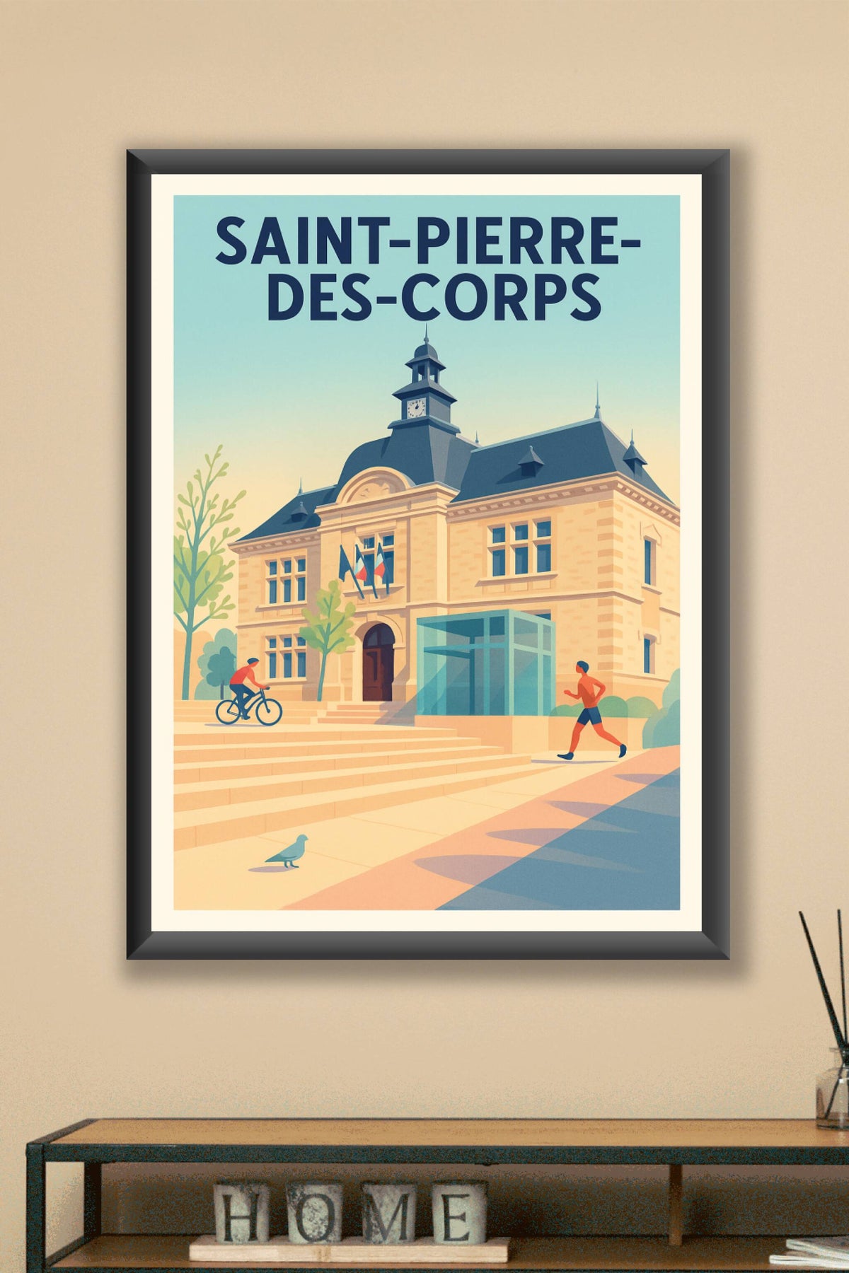 Affiche de Saint-Pierre-des-Corps - L'élégance d'une ville en mouvement
