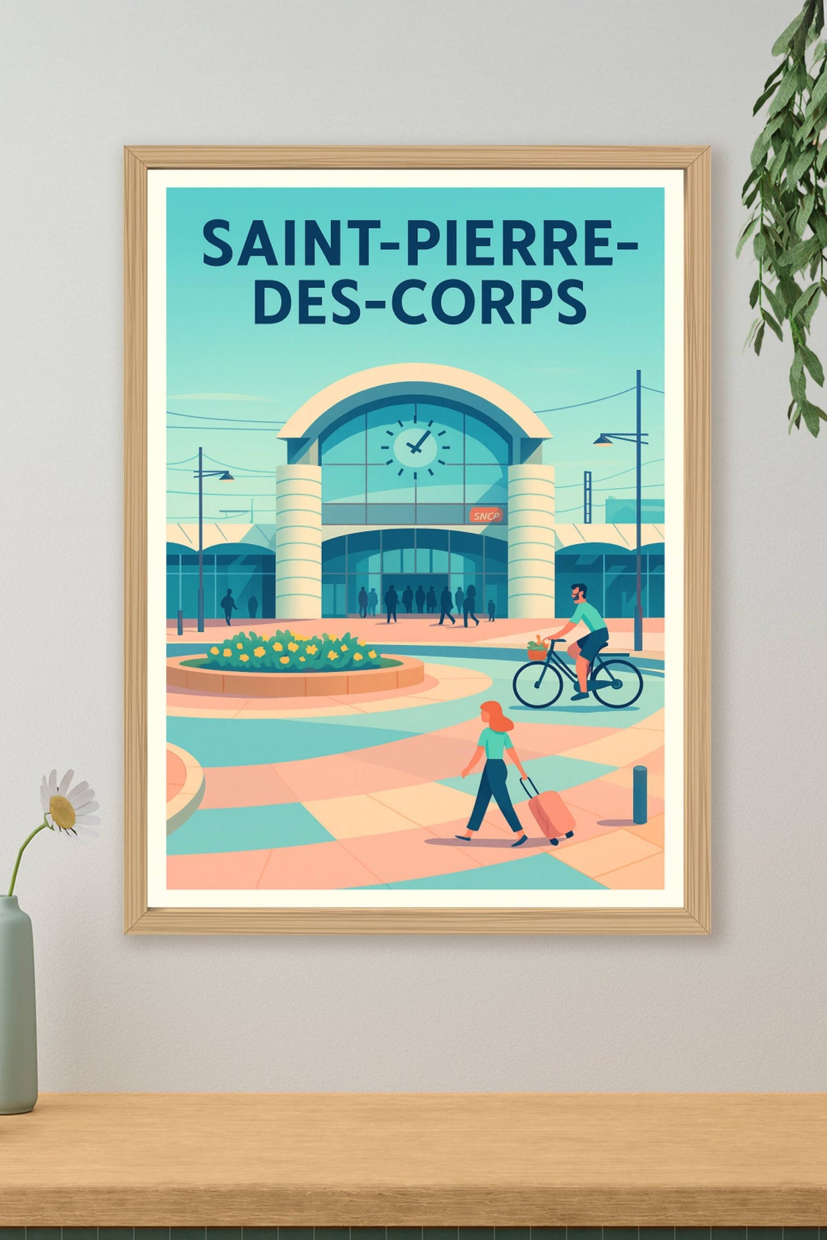 Affiche de Saint-Pierre-des-Corps - Porte d'entrée dynamique en région Centre-Val de Loire