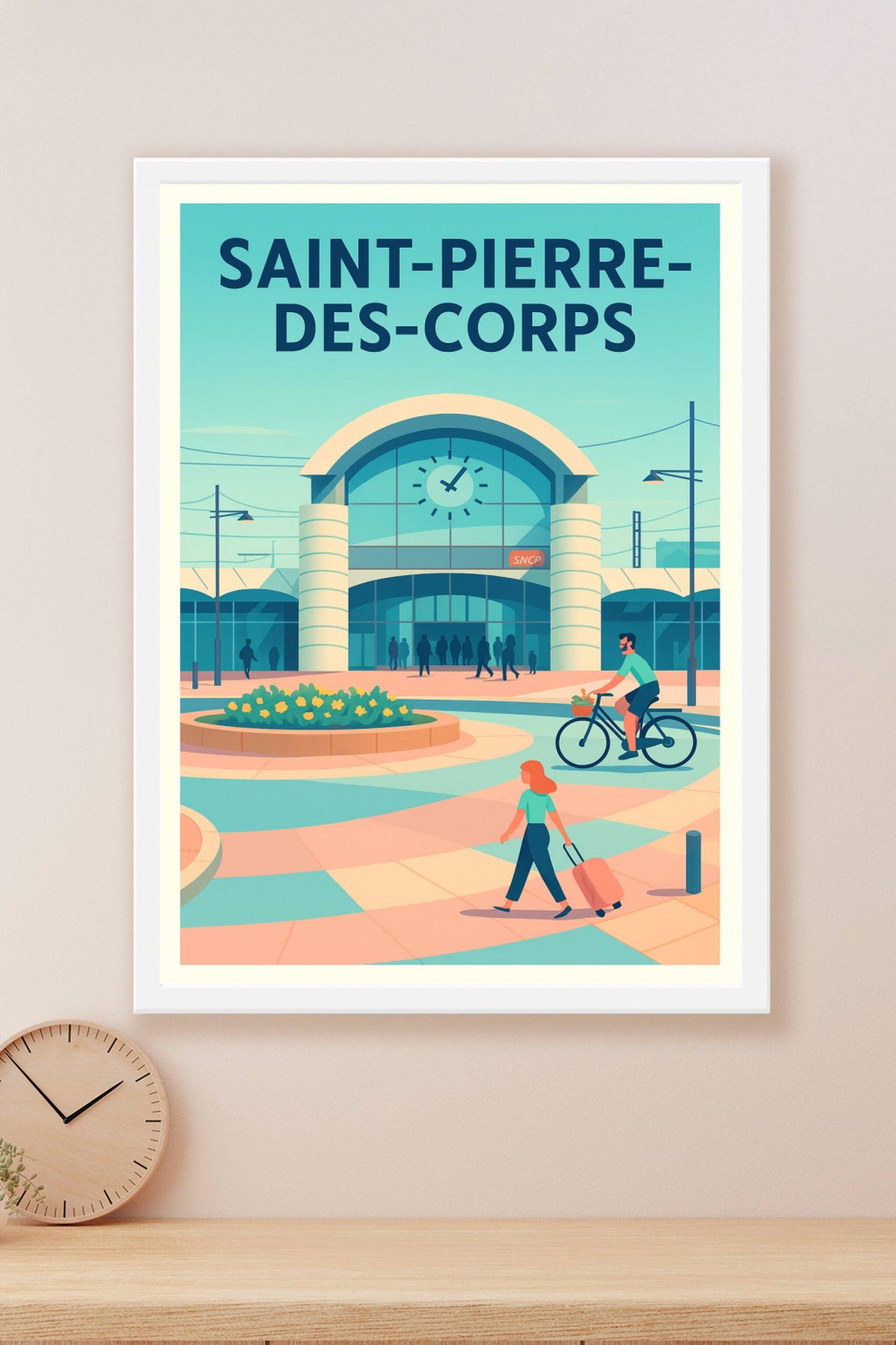 Affiche de Saint-Pierre-des-Corps - Porte d'entrée dynamique en région Centre-Val de Loire