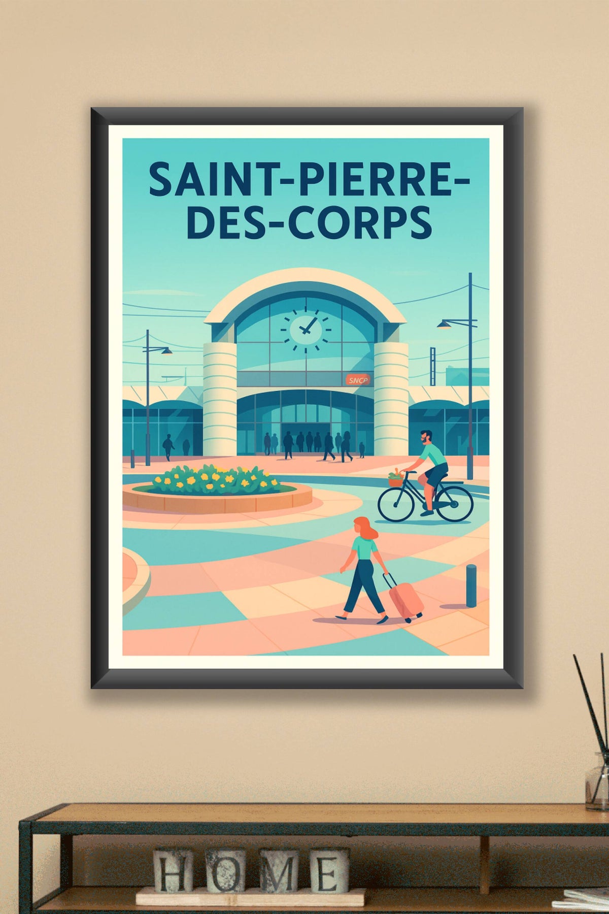 Affiche de Saint-Pierre-des-Corps - Porte d'entrée dynamique en région Centre-Val de Loire