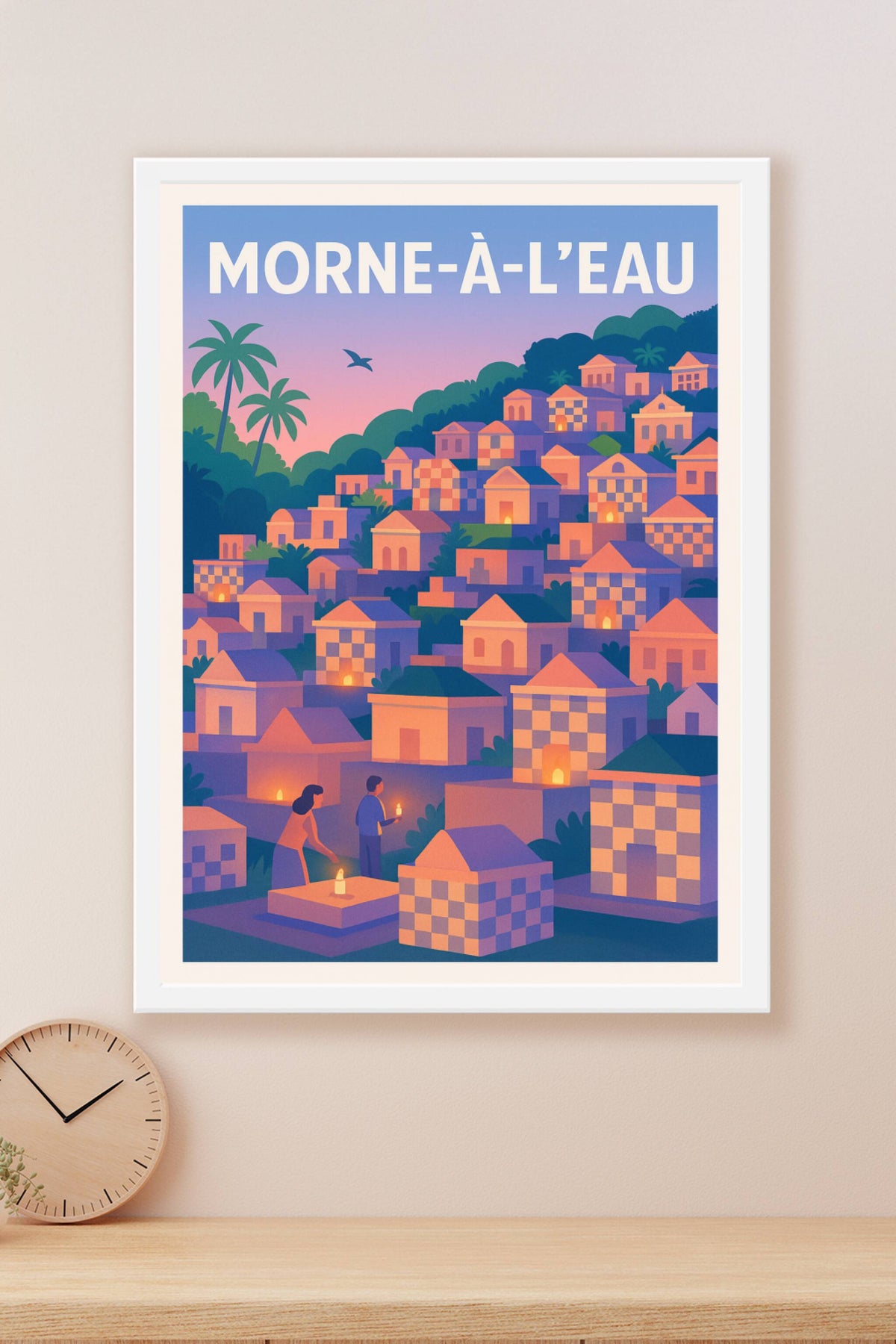 Affiche de Morne-à-l'Eau - Lumières en douceur au crépuscule