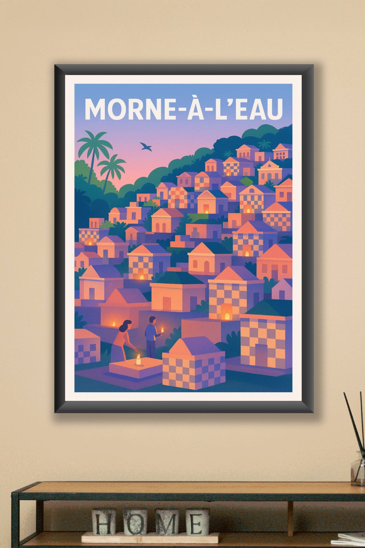 Affiche de Morne-à-l'Eau - Lumières en douceur au crépuscule