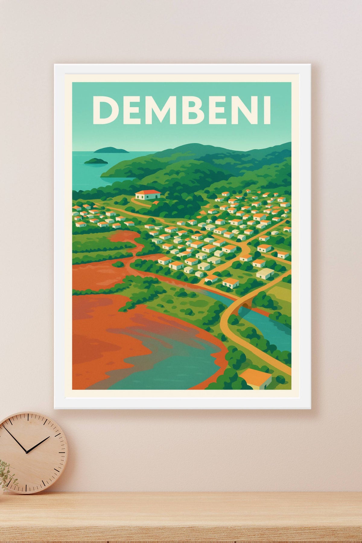 Affiche de Dembeni - Évasion tropicale aux couleurs vibrantes