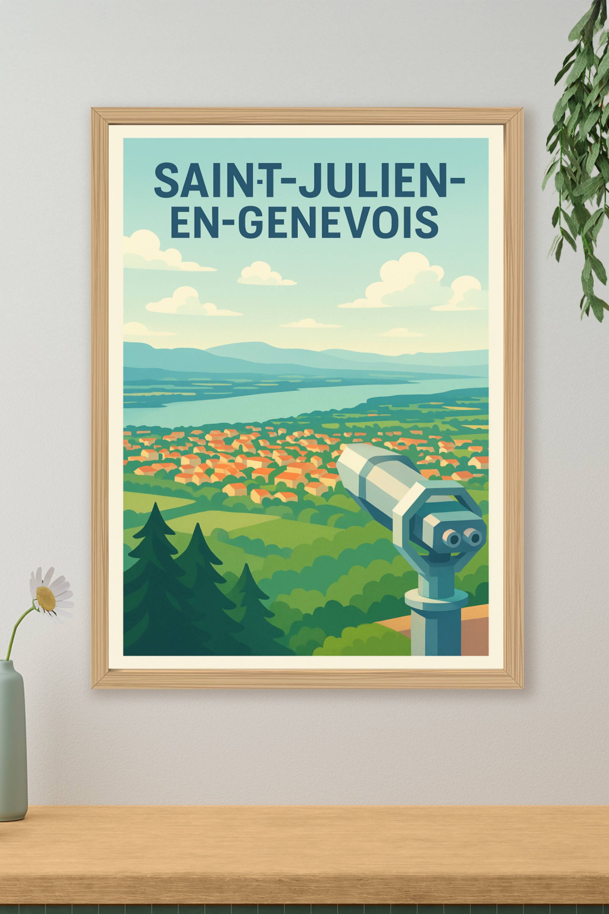 Affiche de Saint-Julien-en-Genevois - Vue Panoramique et Découverte