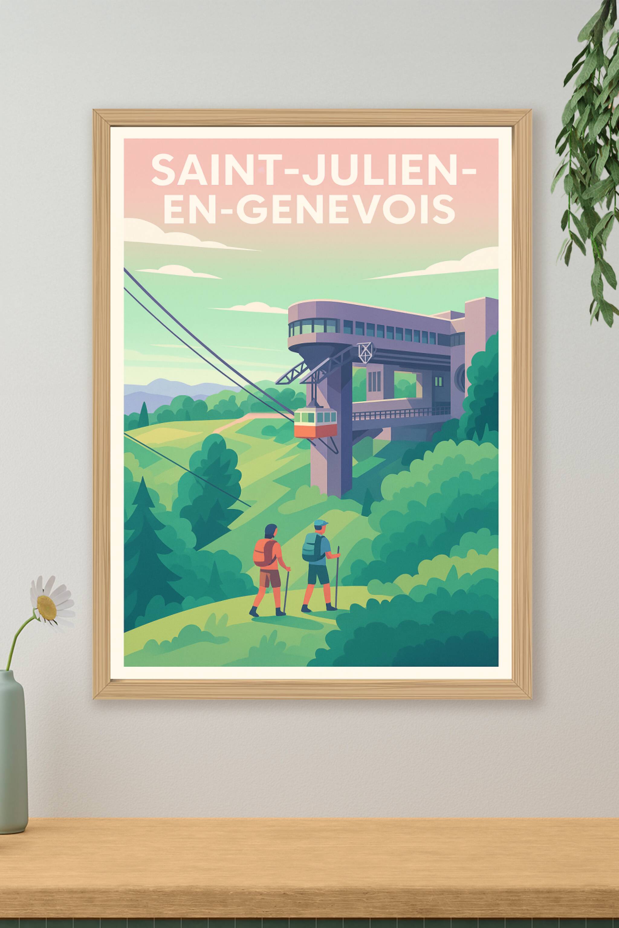 Affiche de Saint-Julien-en-Genevois - Évasion et Nature en Téléphérique