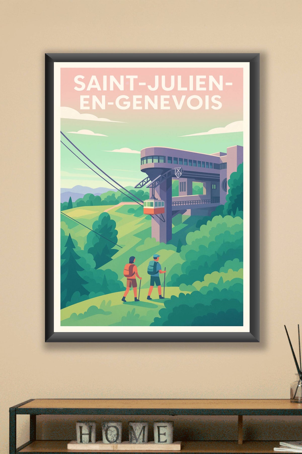 Affiche de Saint-Julien-en-Genevois - Évasion et Nature en Téléphérique