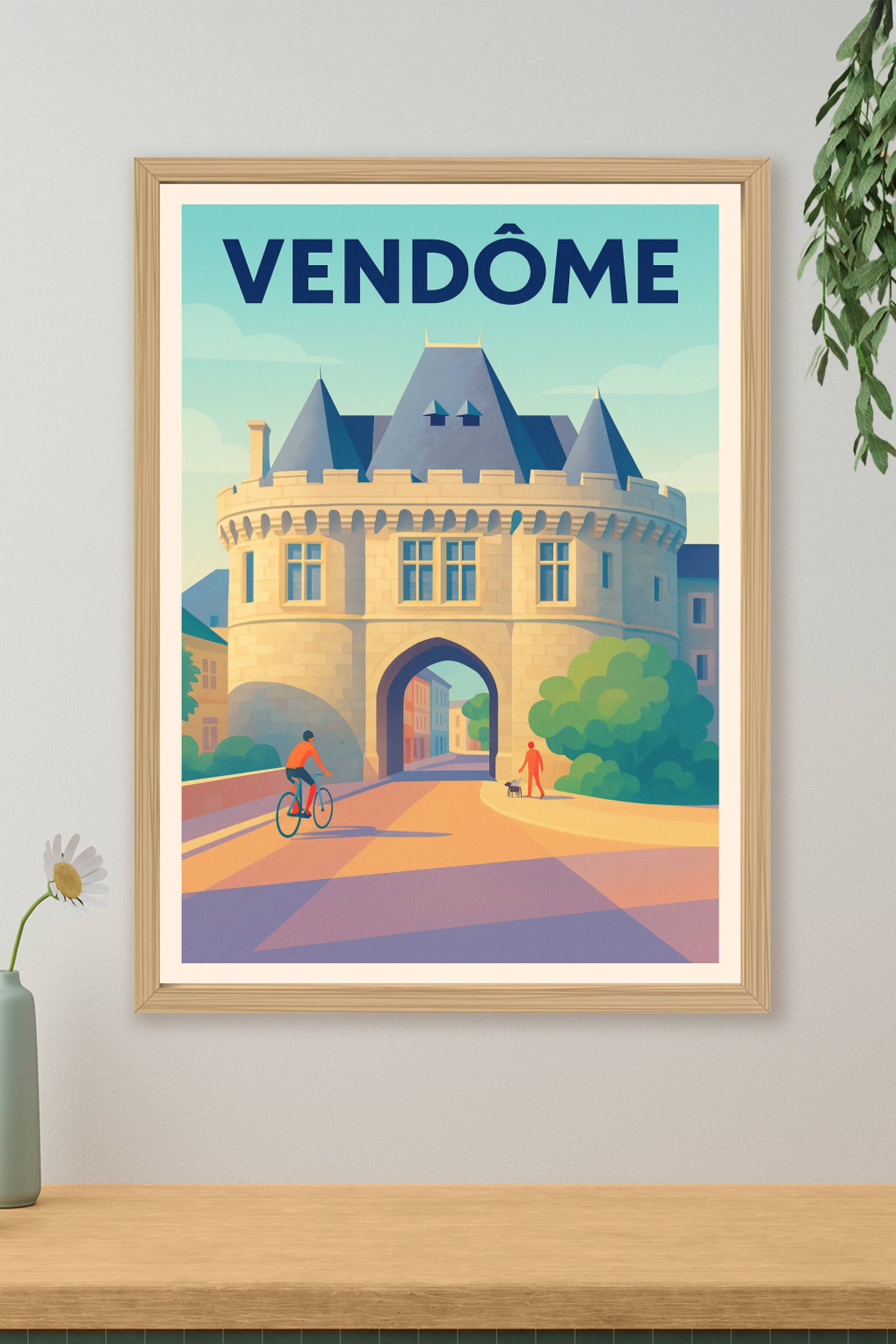 Affiche de Vendôme - Porte majestueuse et ambiance lumineuse