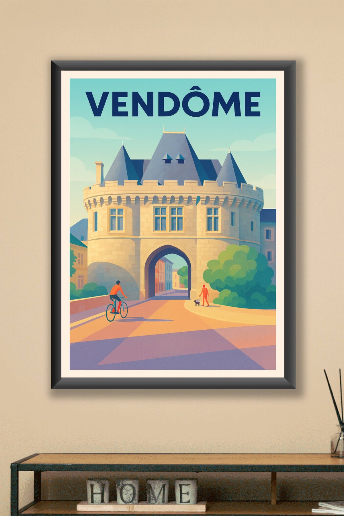 Affiche de Vendôme - Porte majestueuse et ambiance lumineuse