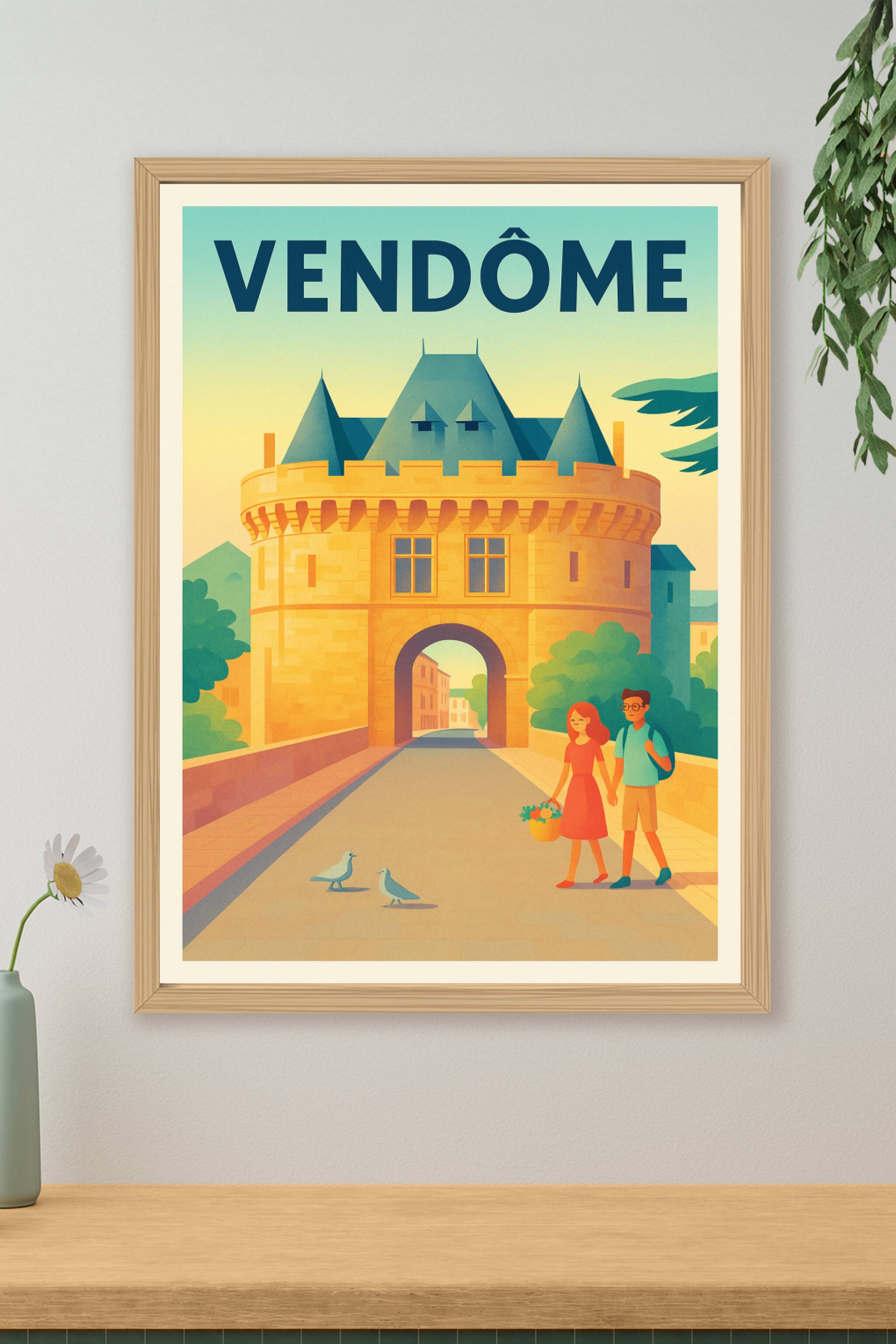 Affiche de Vendôme - Charme médiéval et douceur de vivre