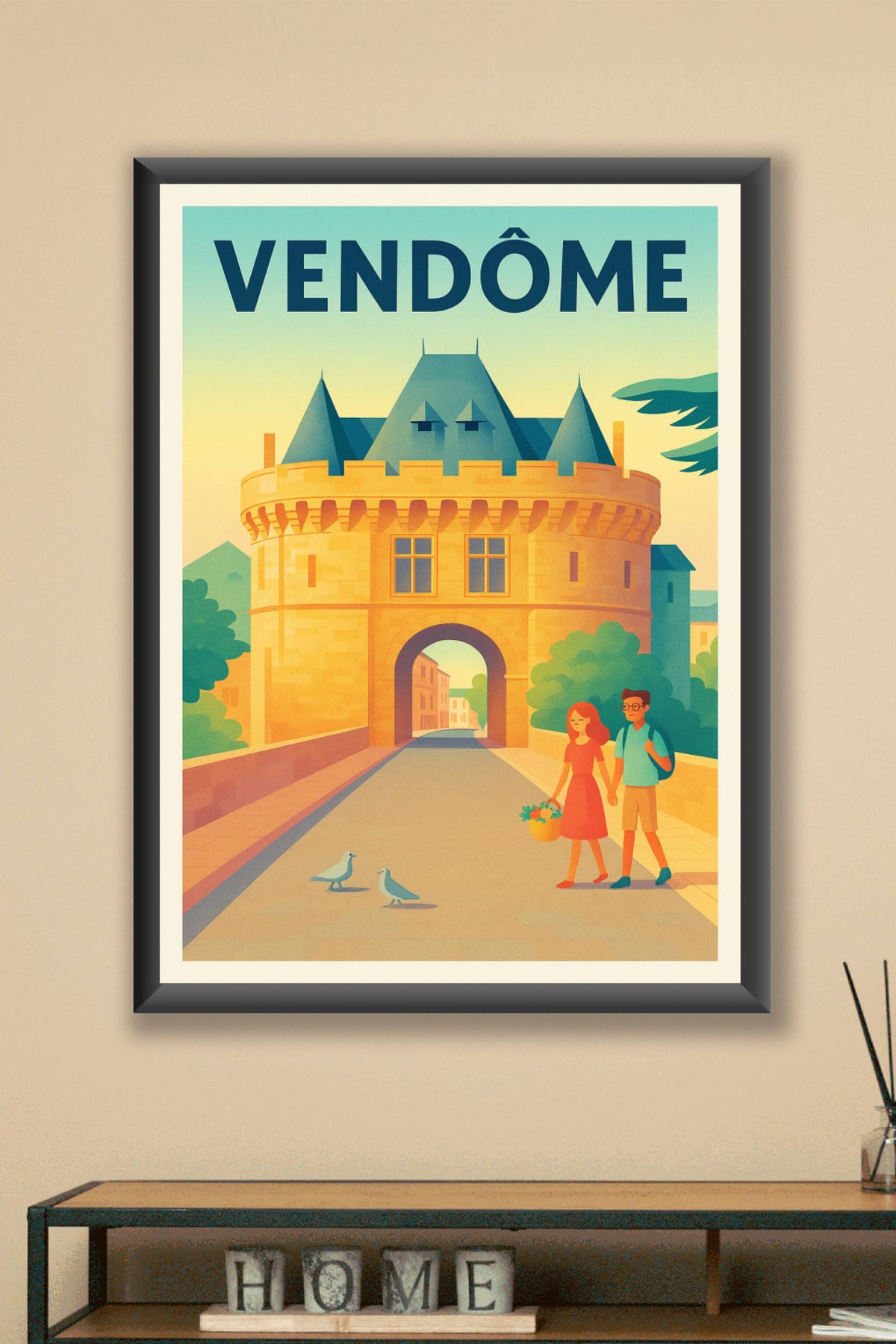 Affiche de Vendôme - Charme médiéval et douceur de vivre