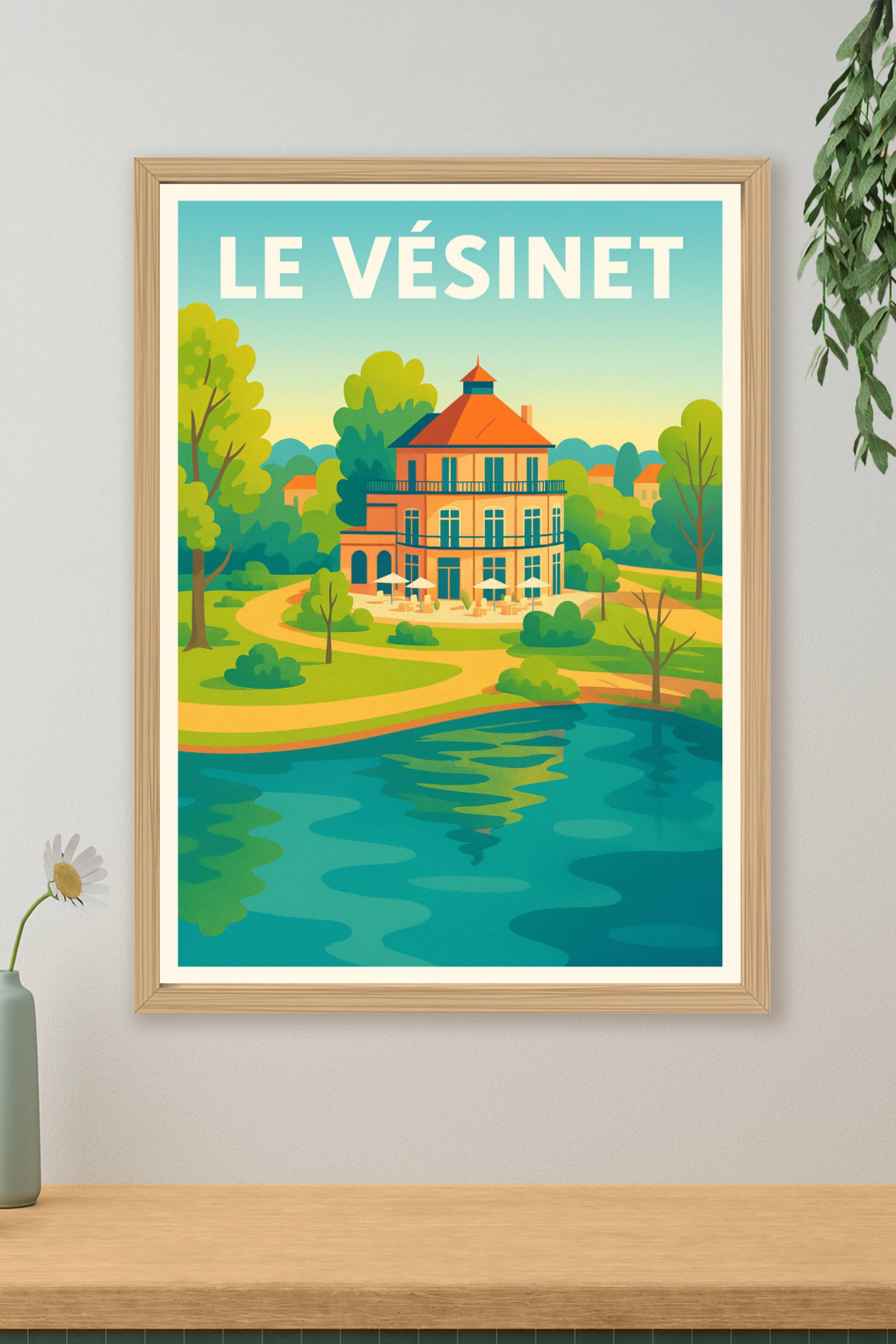 Affiche de Le Vésinet - Élégance et Sérénité au Bord de l'Eau