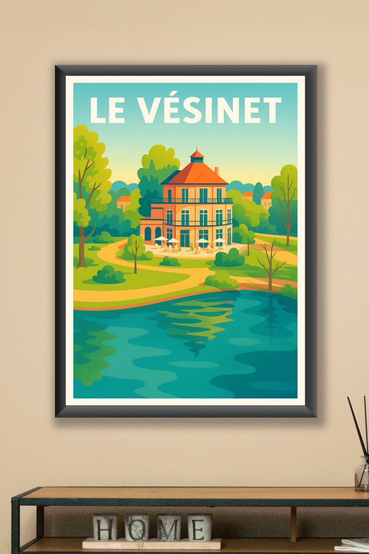 Affiche de Le Vésinet - Élégance et Sérénité au Bord de l'Eau