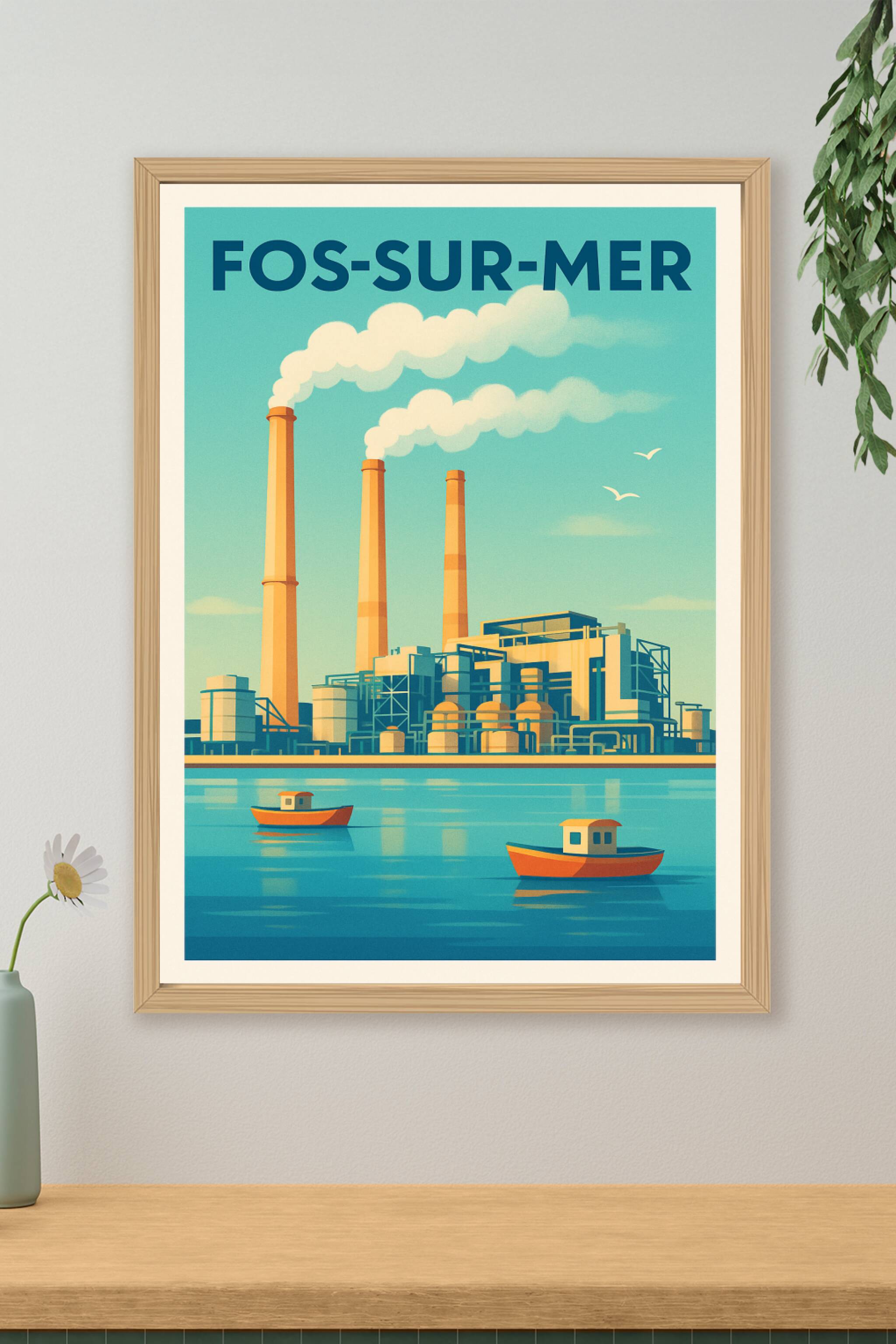 Affiche de Fos-sur-Mer - Charme industriel au bord de l'eau