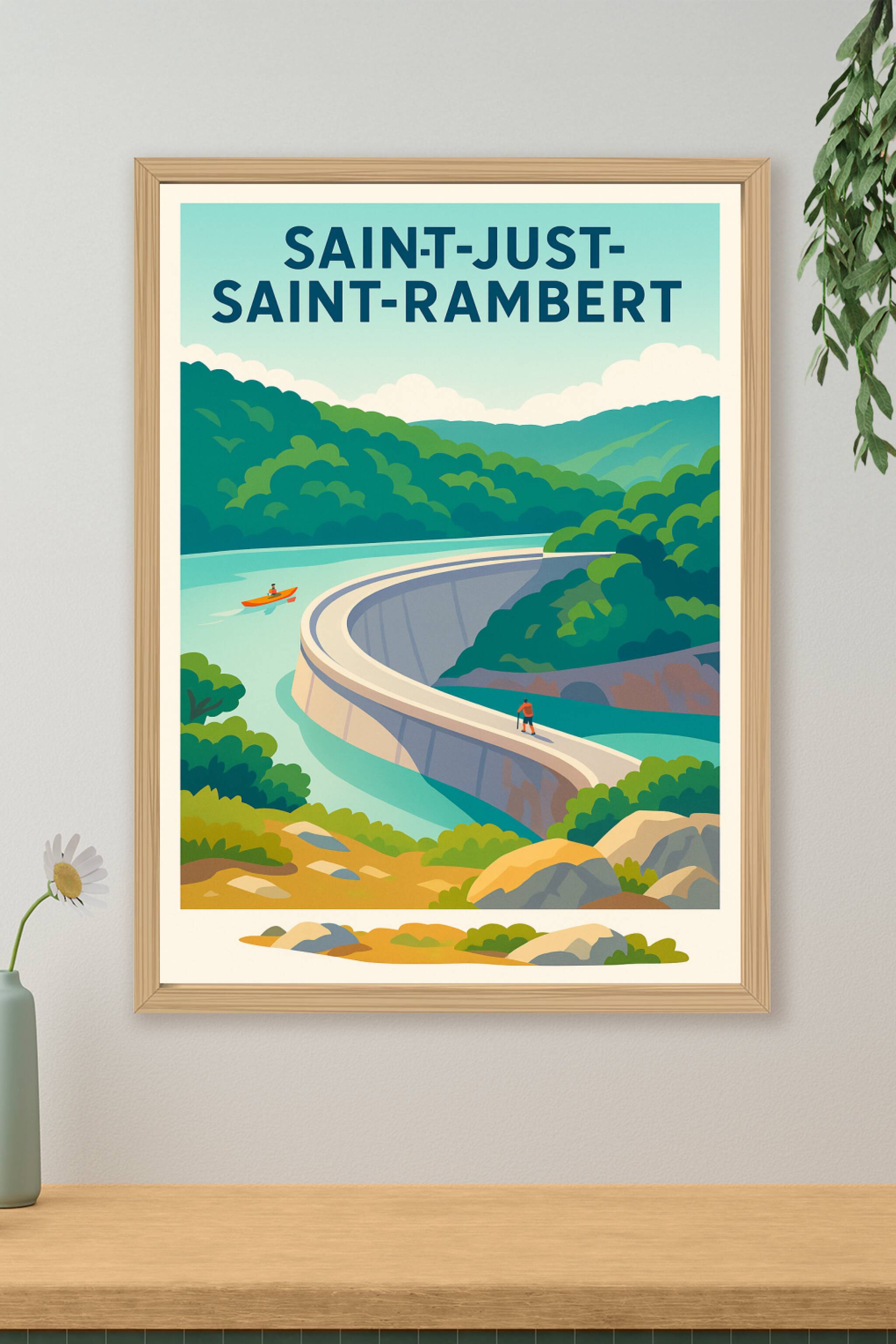 Affiche de Saint-Just-Saint-Rambert - Évasion Nature et Panorama Unique