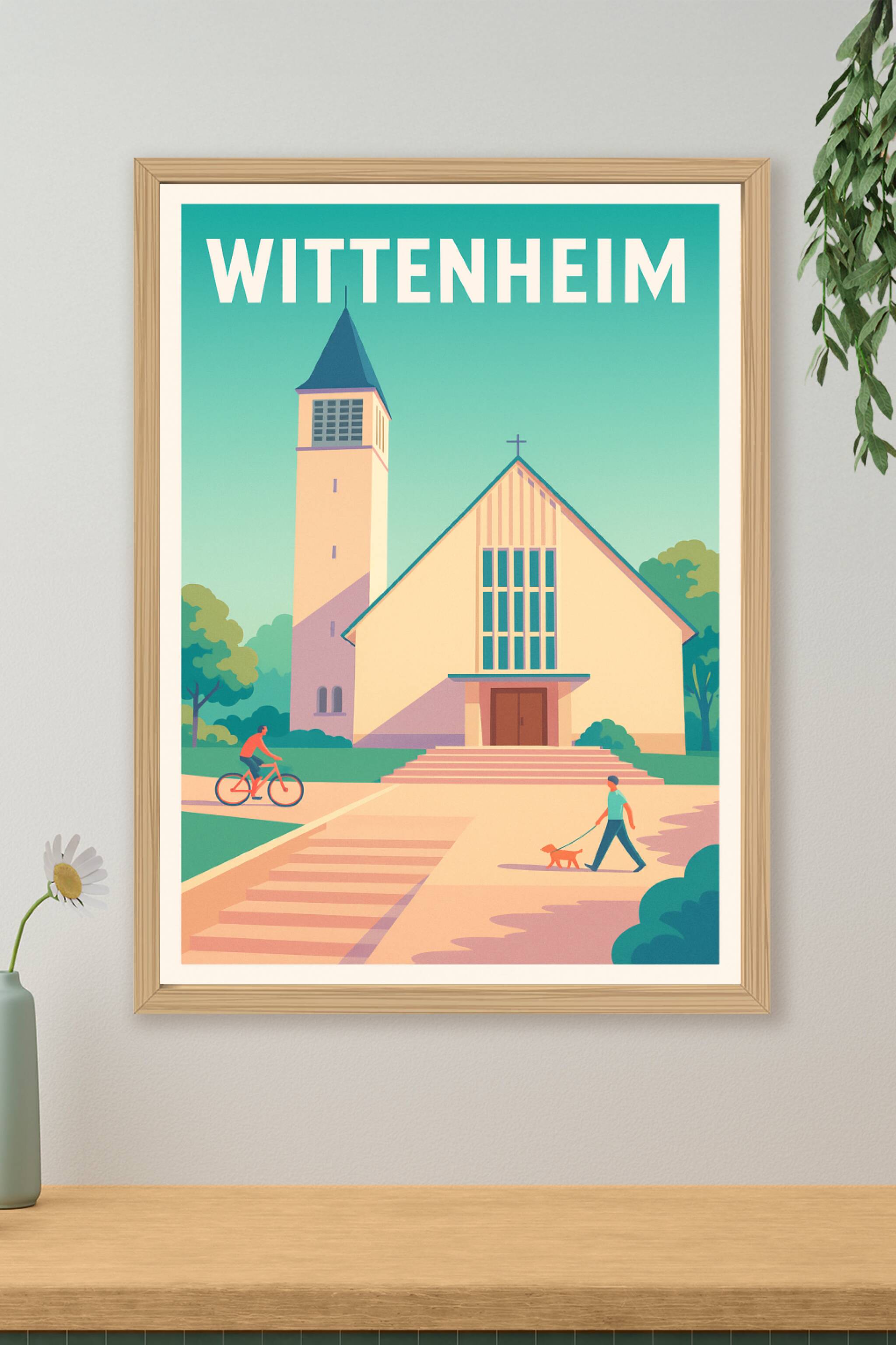Affiche de Wittenheim - Harmonie urbaine et nature apaisante