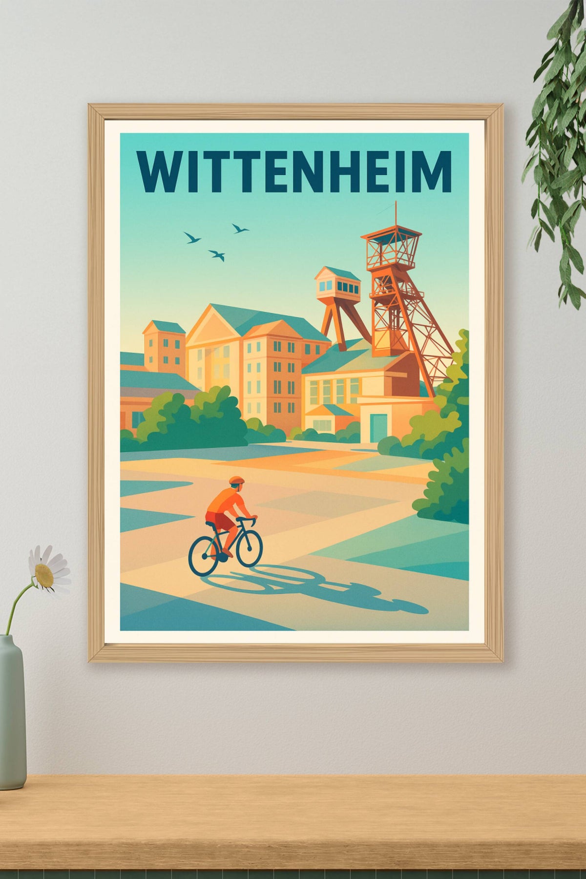 Affiche de Wittenheim - L'esprit cycliste et industriel