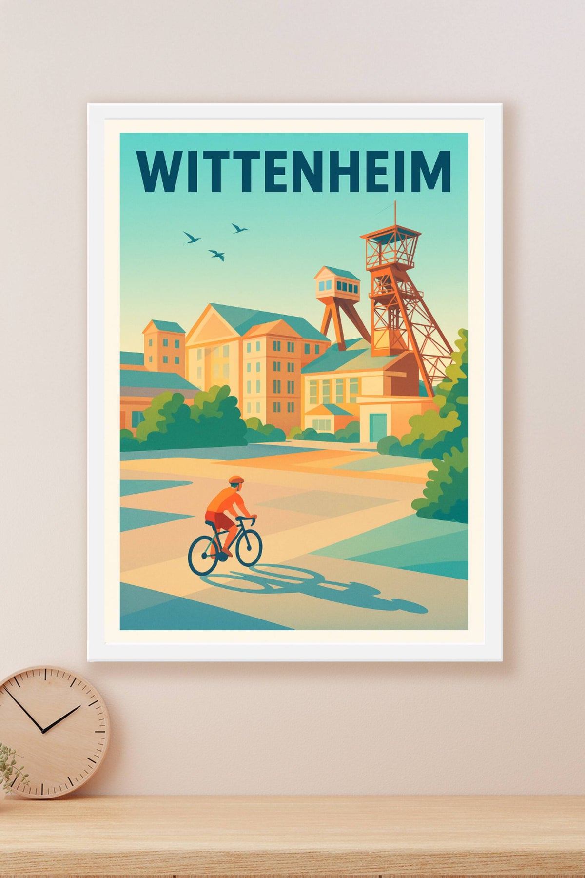 Affiche de Wittenheim - L'esprit cycliste et industriel