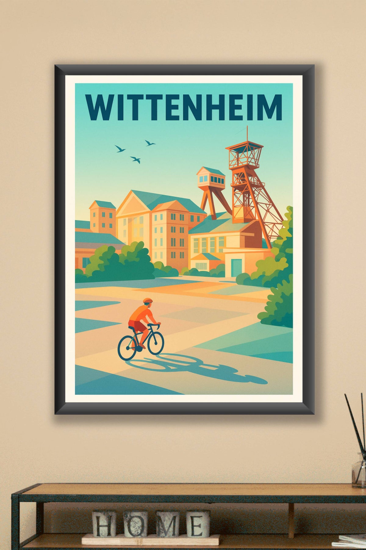 Affiche de Wittenheim - L'esprit cycliste et industriel