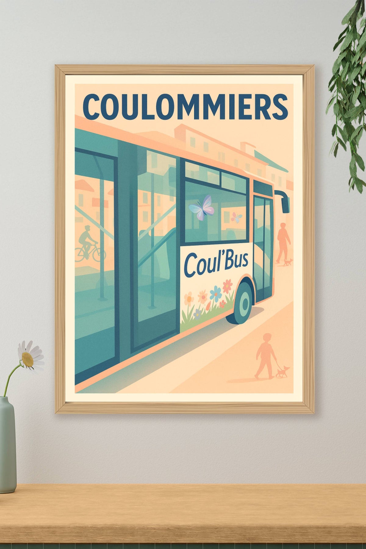 Affiche de Coulommiers - Charme et douceur en Coul'Bus