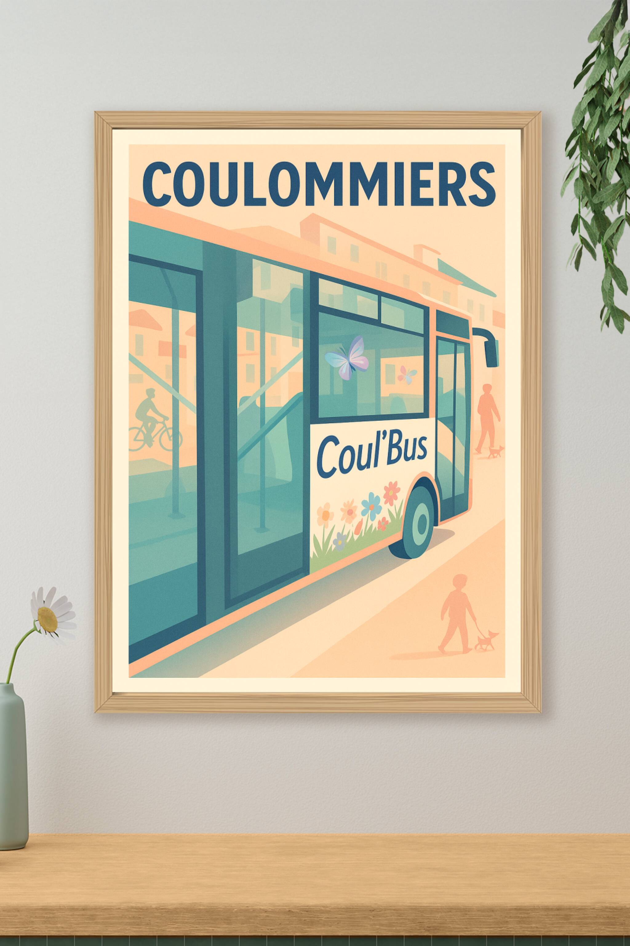 Affiche de Coulommiers - Charme et douceur en Coul'Bus