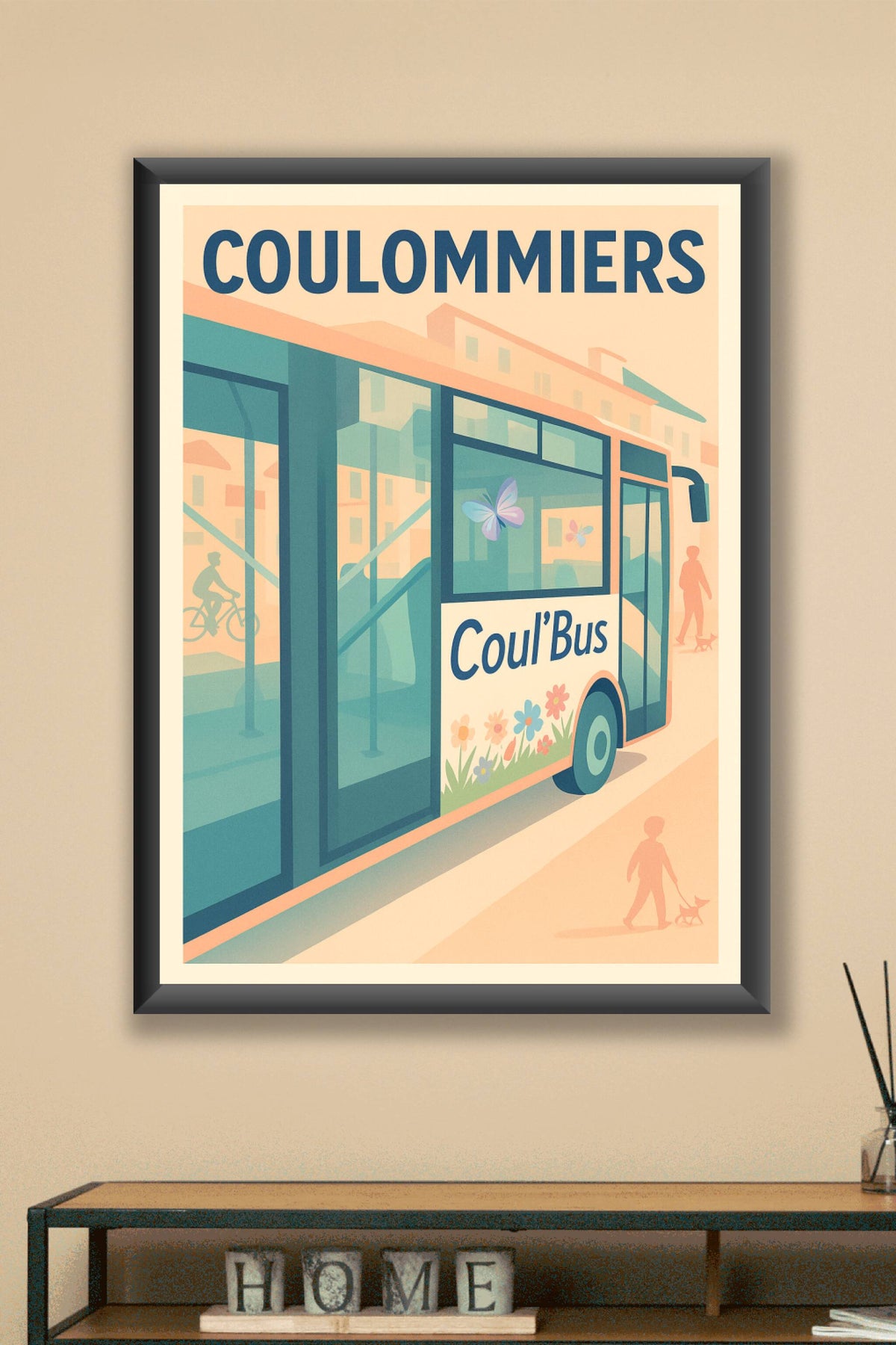 Affiche de Coulommiers - Charme et douceur en Coul'Bus