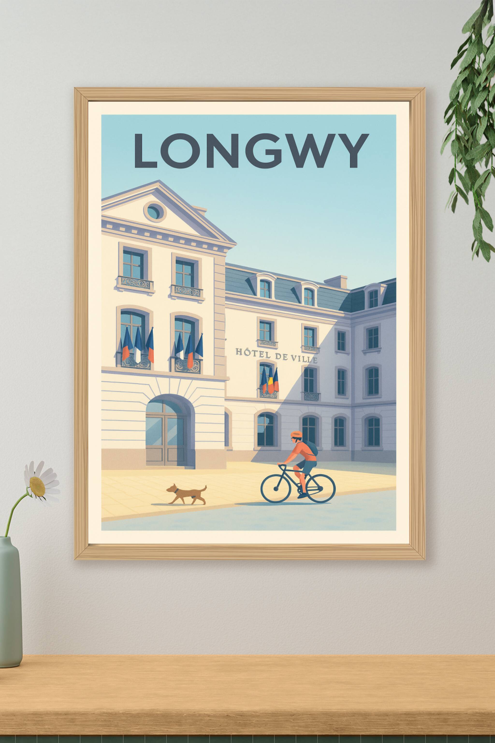Affiche de Longwy - L'élégance de l'Hôtel de Ville