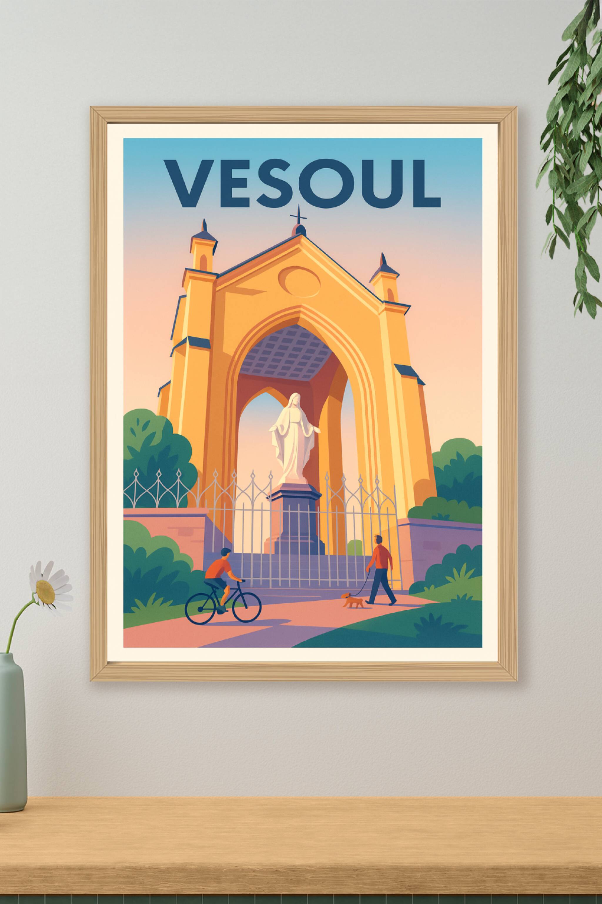 Affiche de Vesoul - L'élégance paisible en illustration