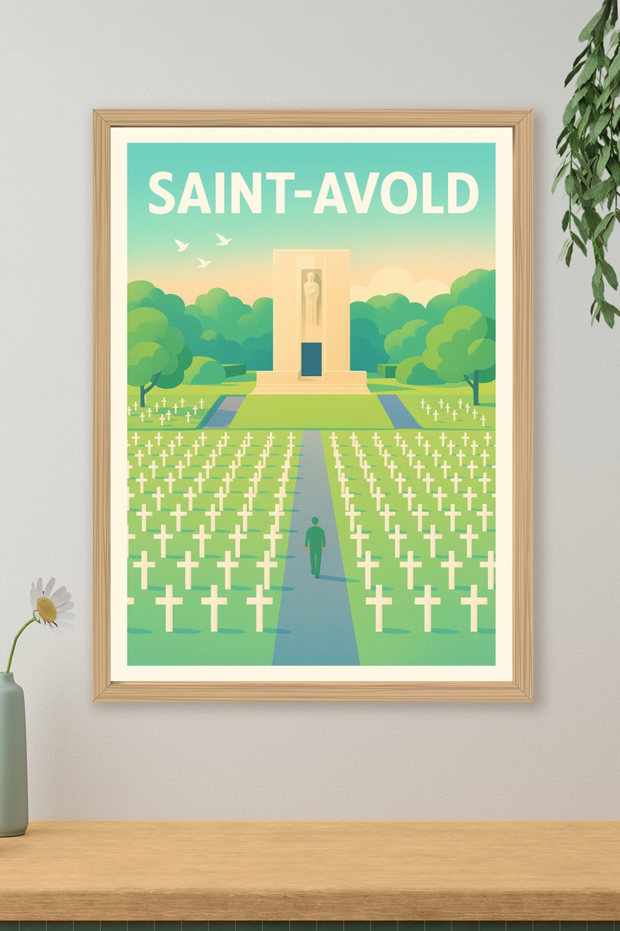 Affiche de Saint-Avold - Mémoire et Sérénité au Cimetière Militaire