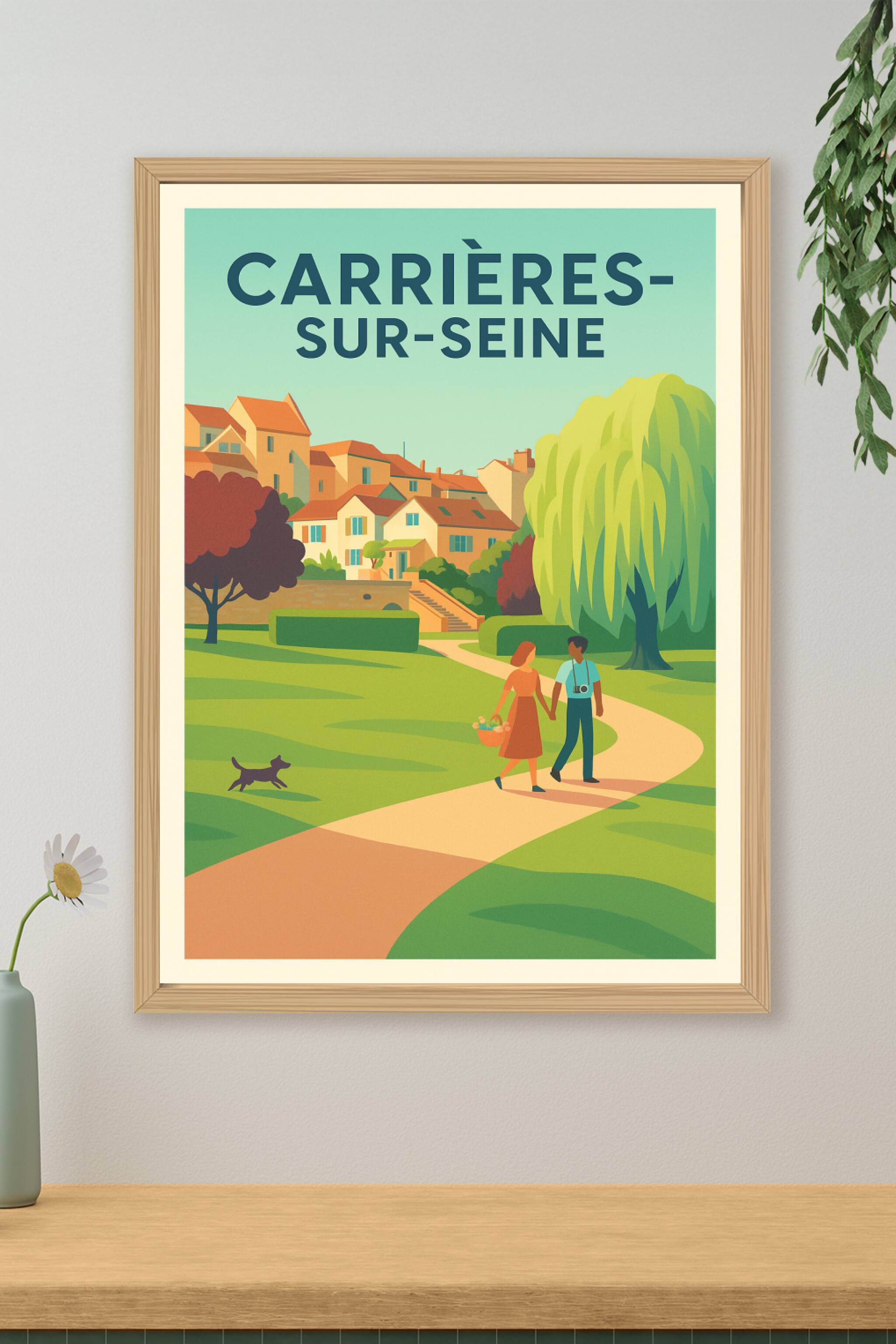 Affiche de Carrières-sur-Seine - Promenade bucolique au cœur de la ville
