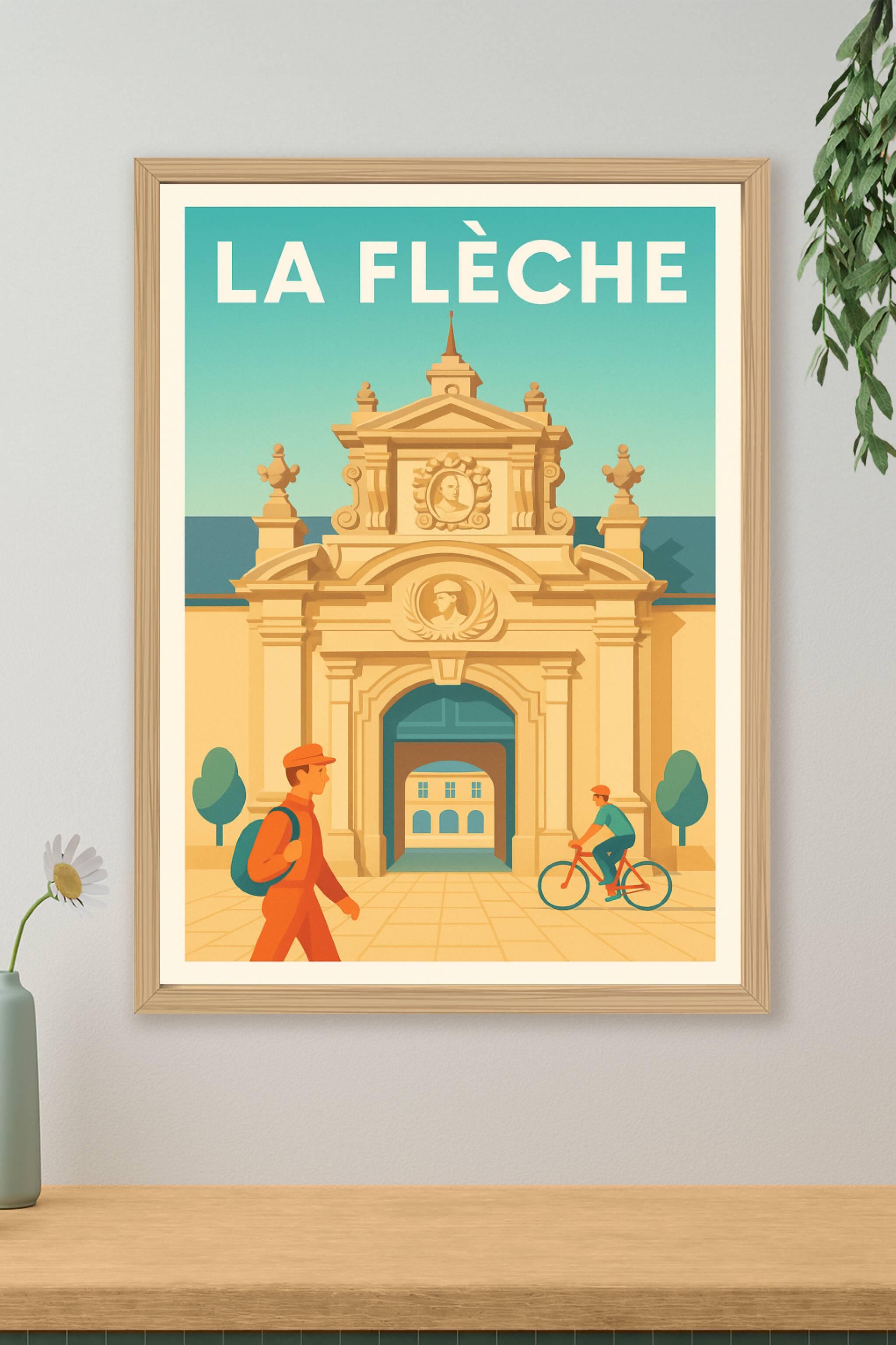 Affiche de La Flèche - Porte d'entrée emblématique au charme historique