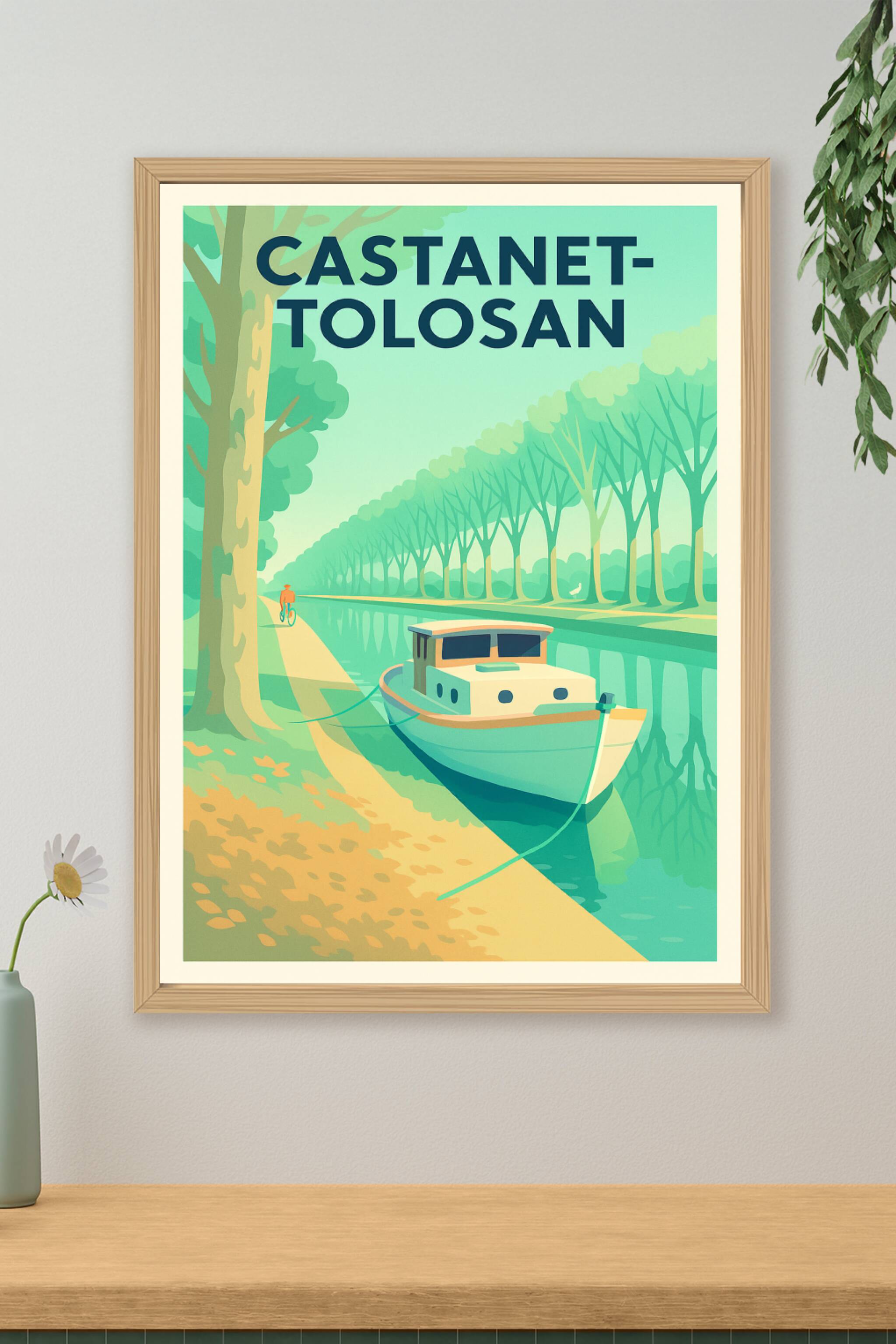 Affiche de Castanet-Tolosan - L'élégance paisible du canal