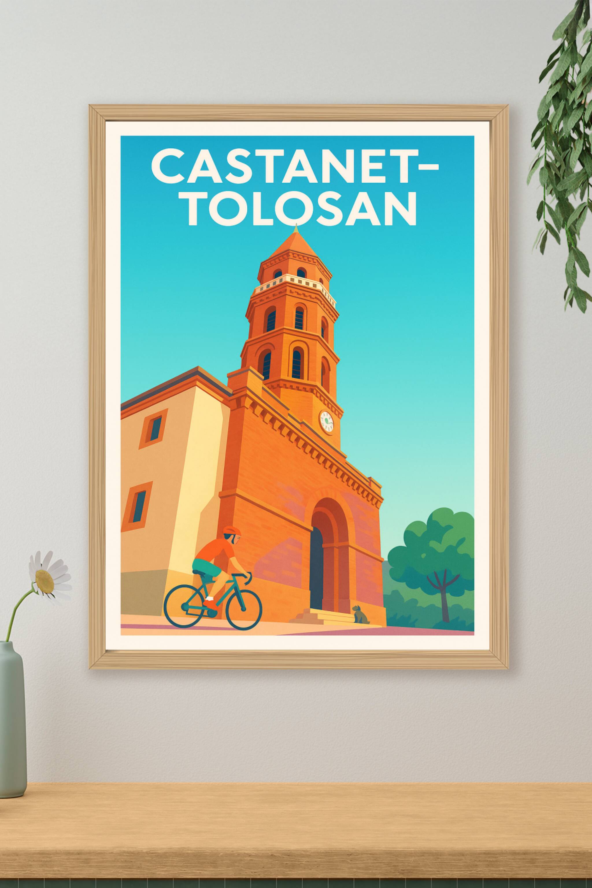 Affiche de Castanet-Tolosan - Charme et patrimoine à vélo
