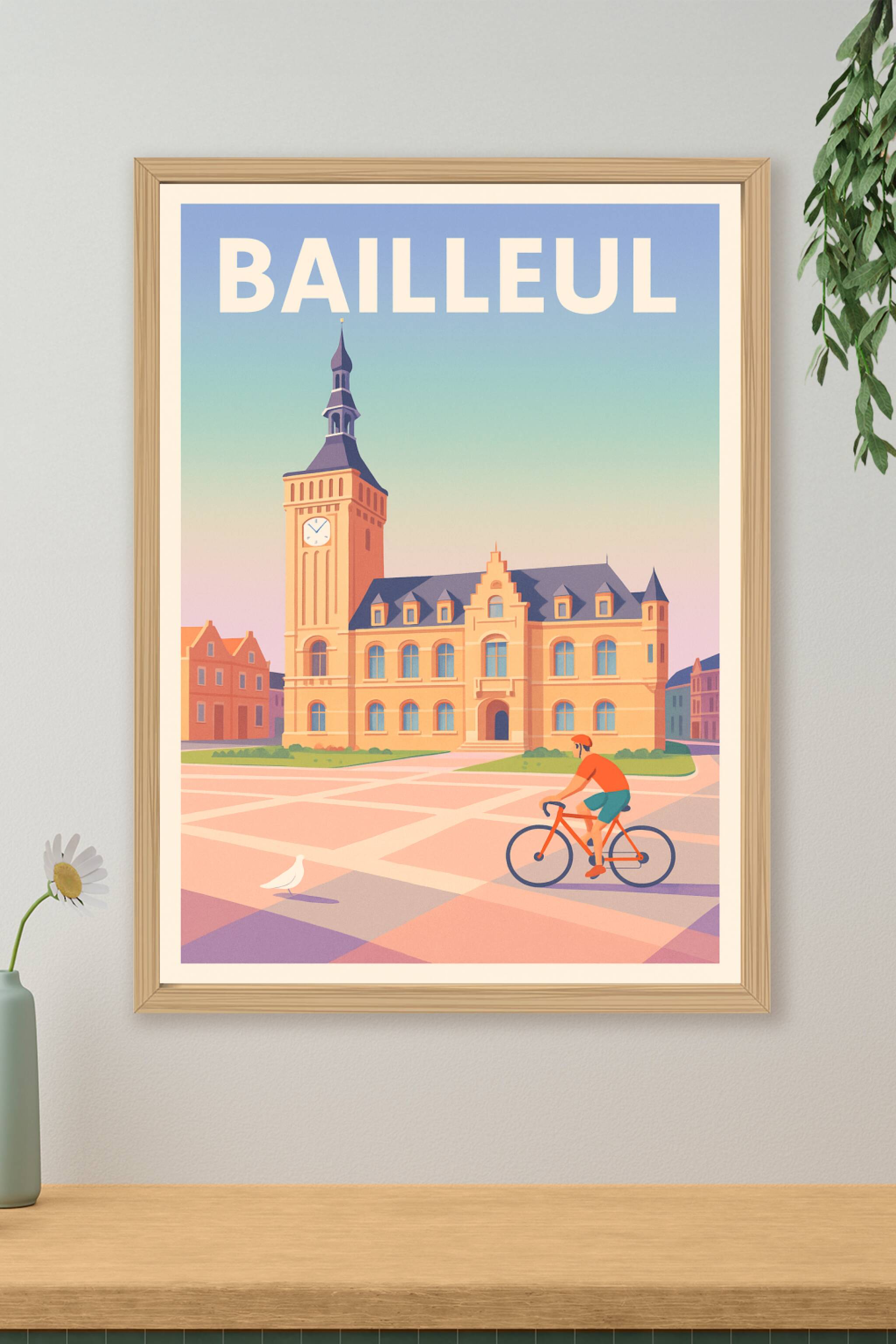 Affiche de Bailleul - Charme et sérénité à vélo