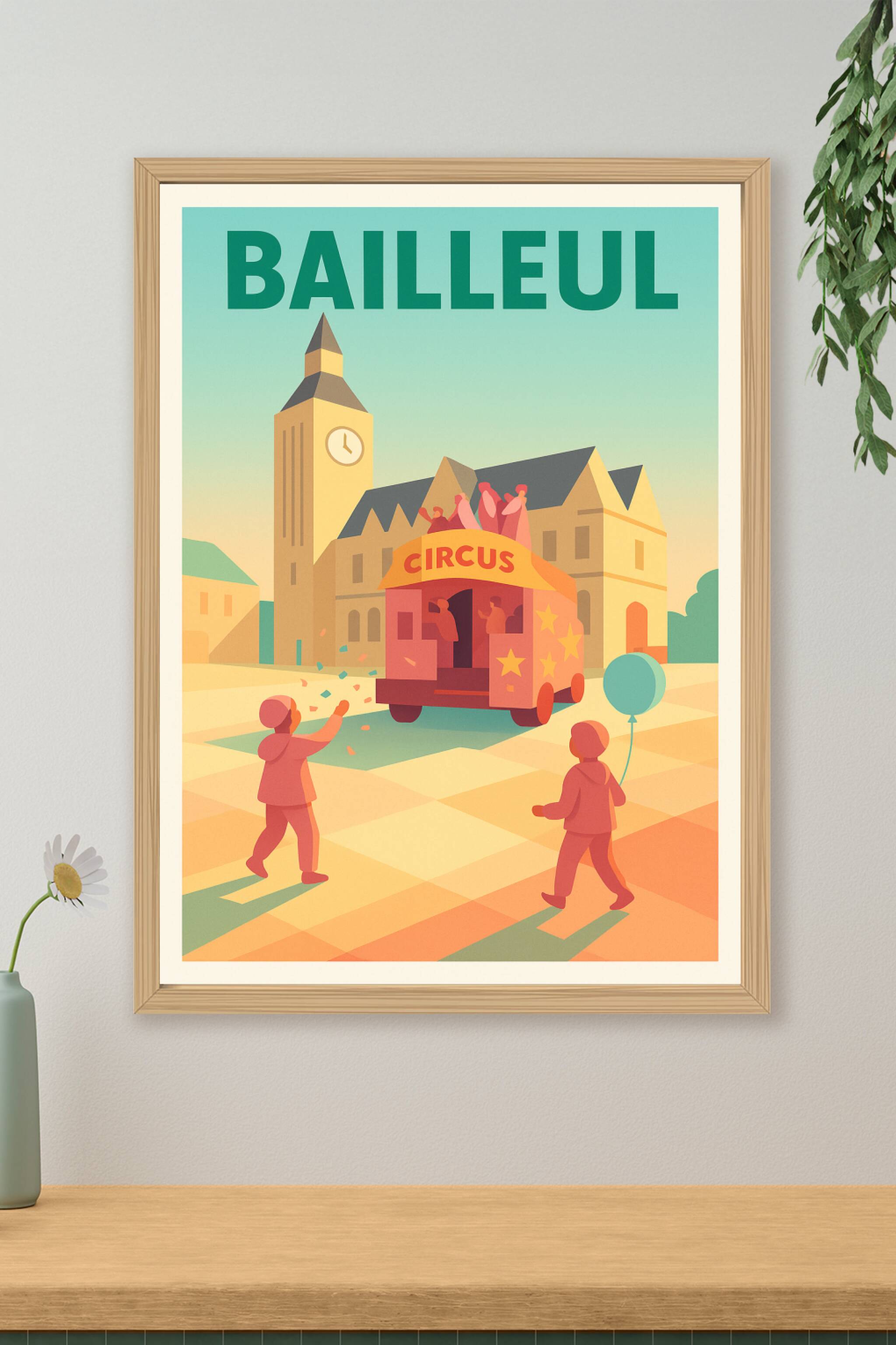 Affiche de Bailleul - L'esprit joyeux du cirque en ville