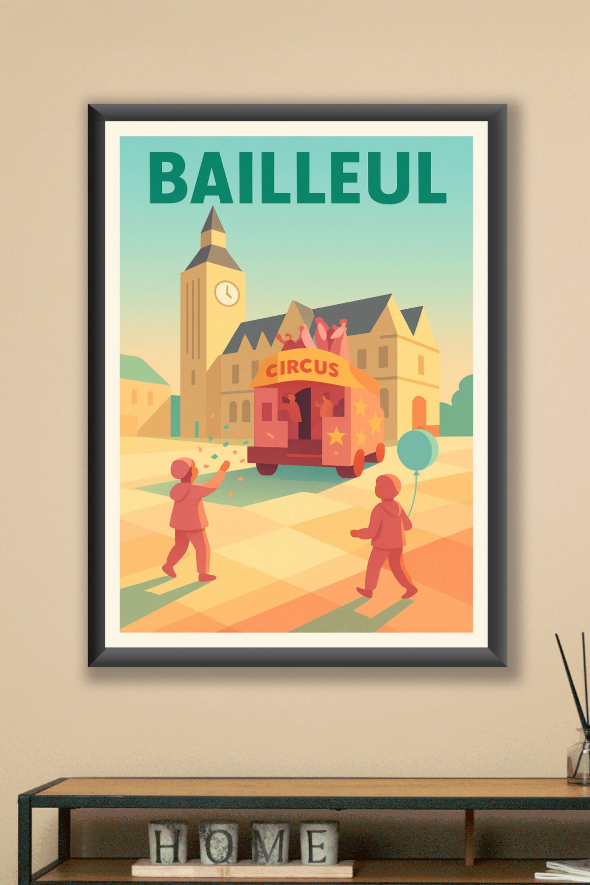 Affiche de Bailleul - L'esprit joyeux du cirque en ville