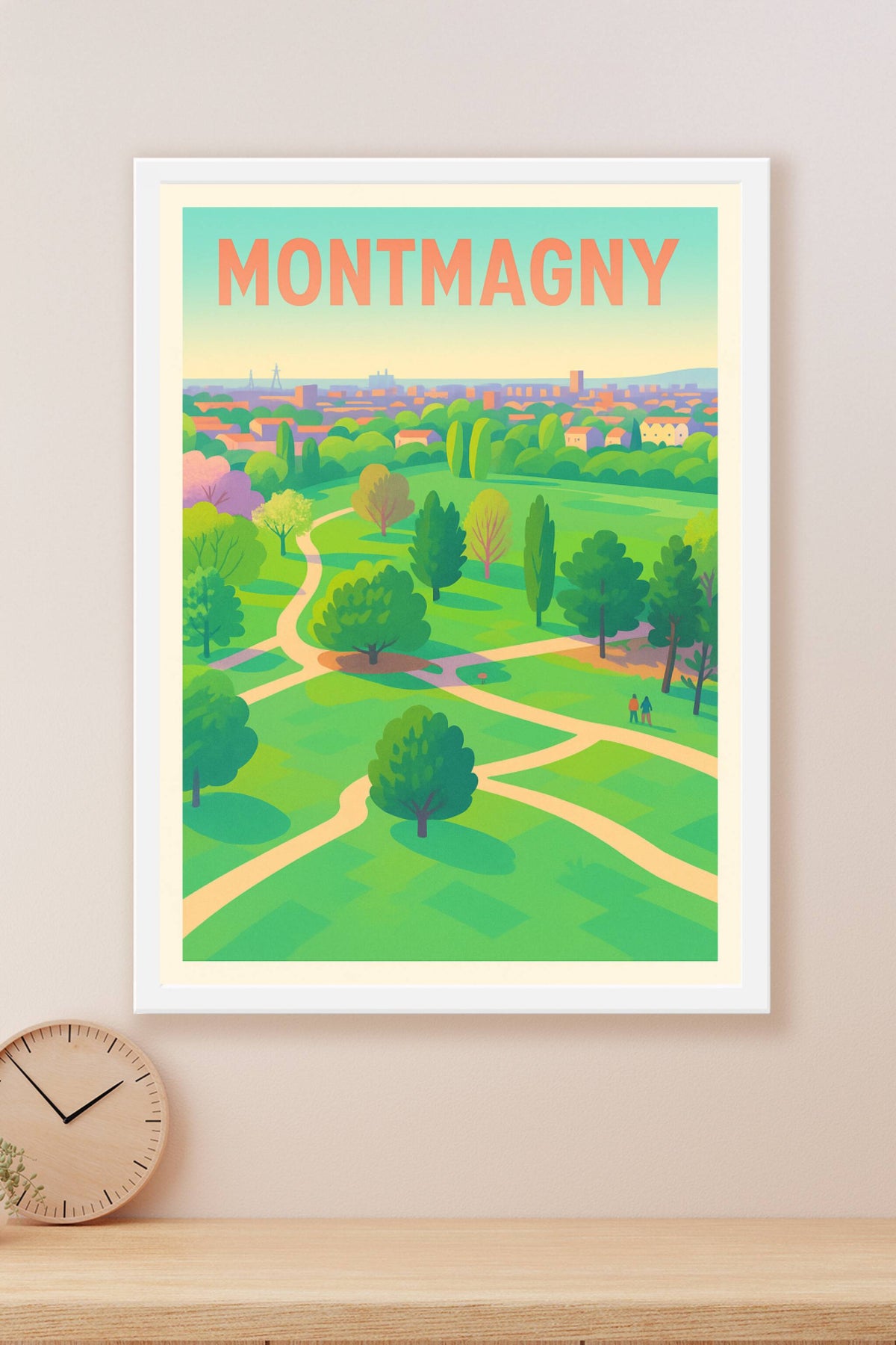 Affiche de Montmagny - Vue paisible sur la nature urbaine