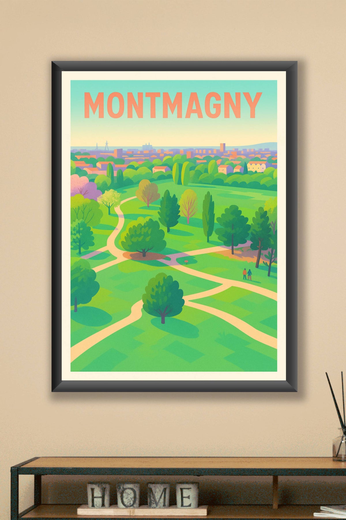 Affiche de Montmagny - Vue paisible sur la nature urbaine