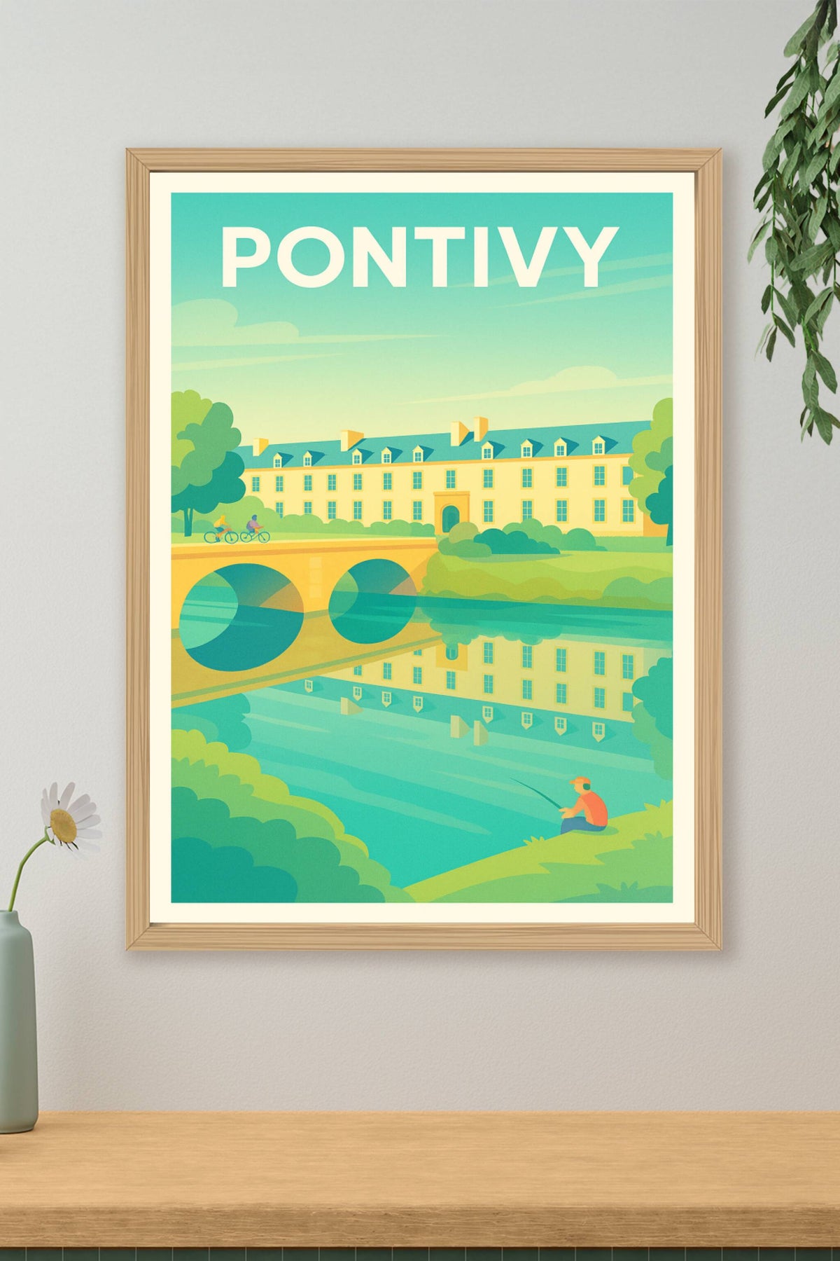 Affiche de Pontivy - Charme paisible entre nature et patrimoine