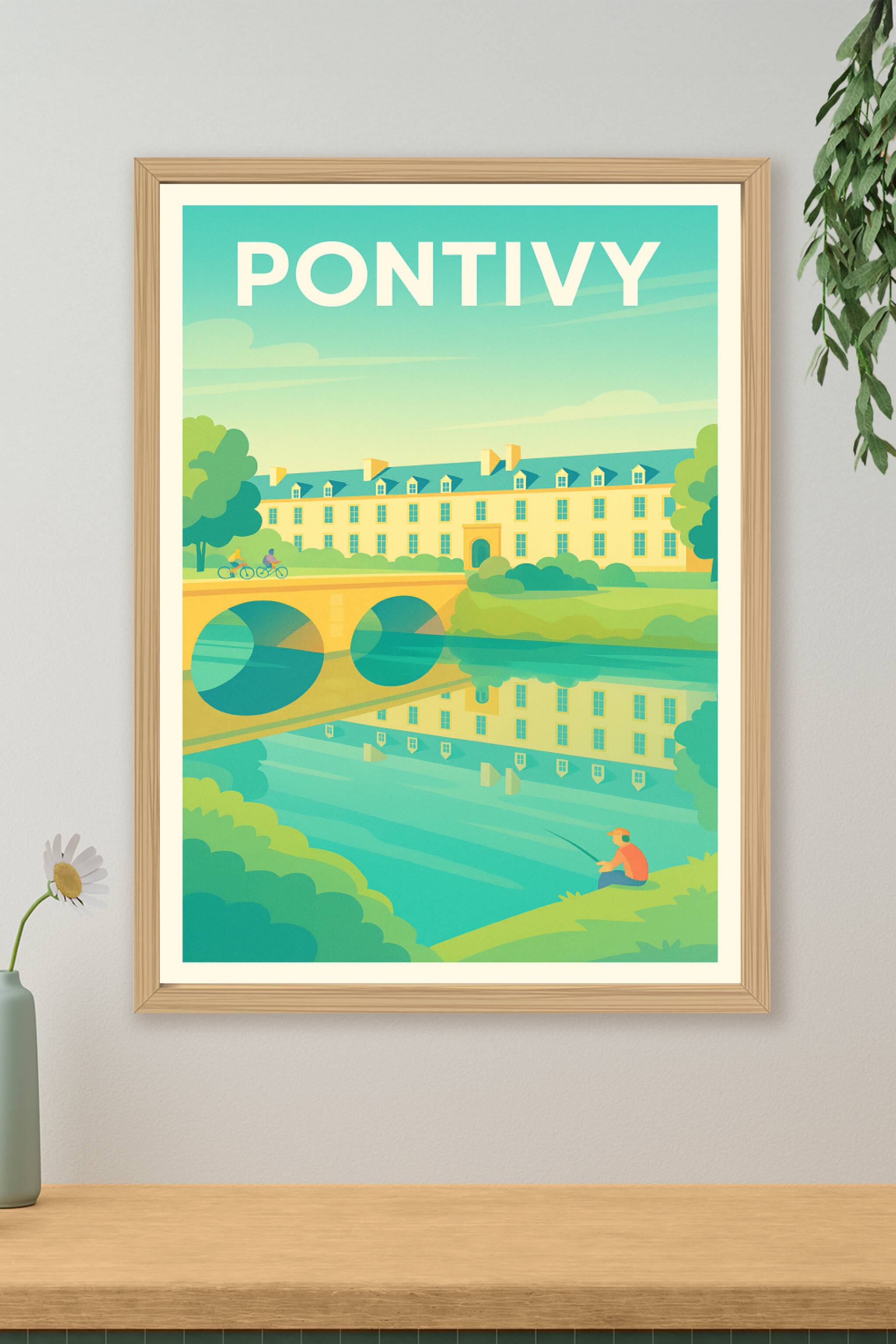 Affiche de Pontivy - Charme paisible entre nature et patrimoine