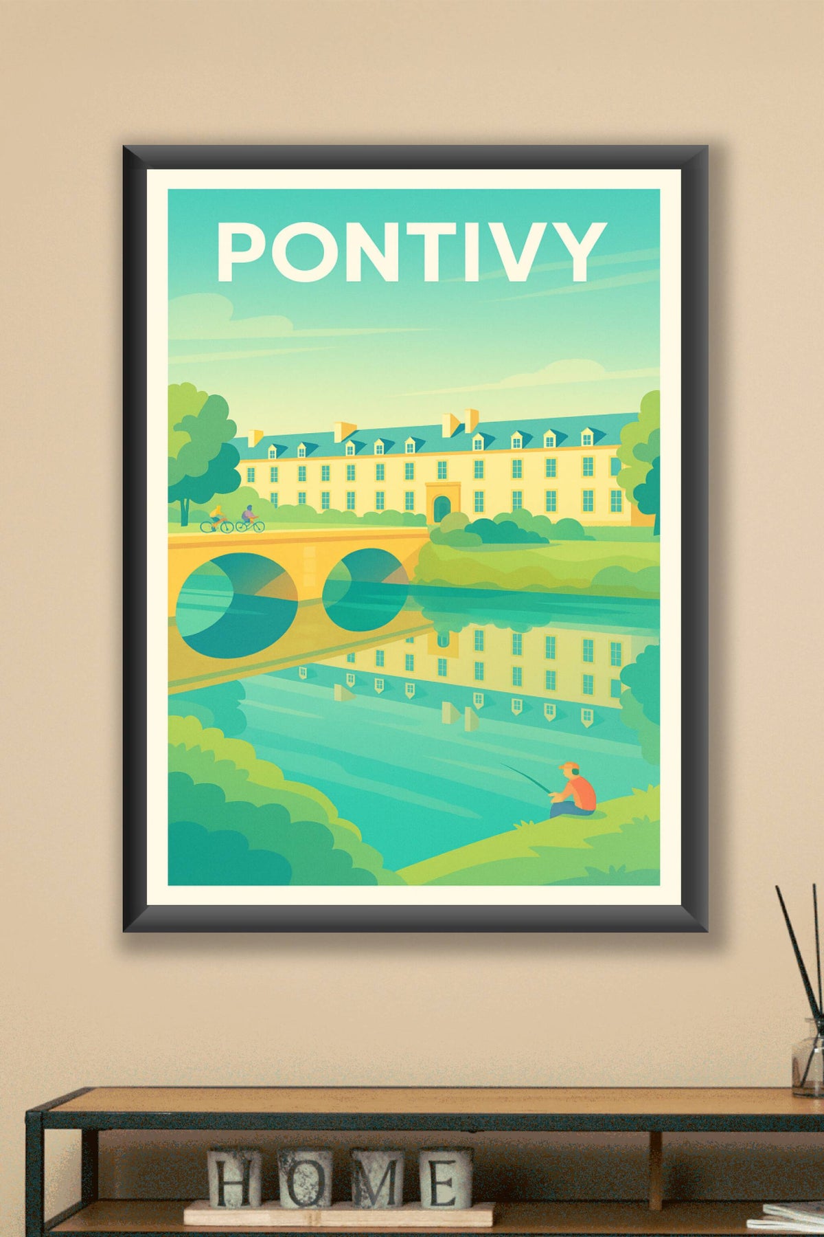 Affiche de Pontivy - Charme paisible entre nature et patrimoine