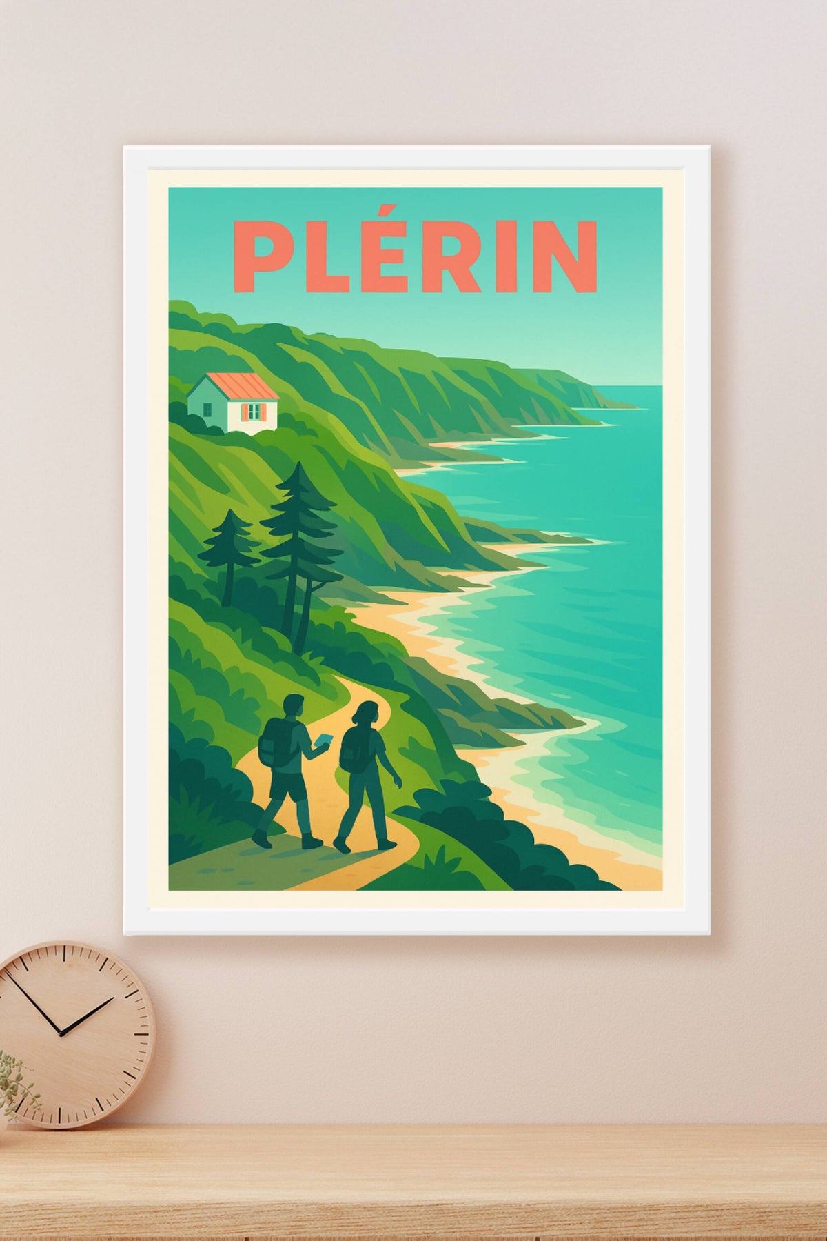 Affiche de Plérin - Promenade en bord de mer emblématique