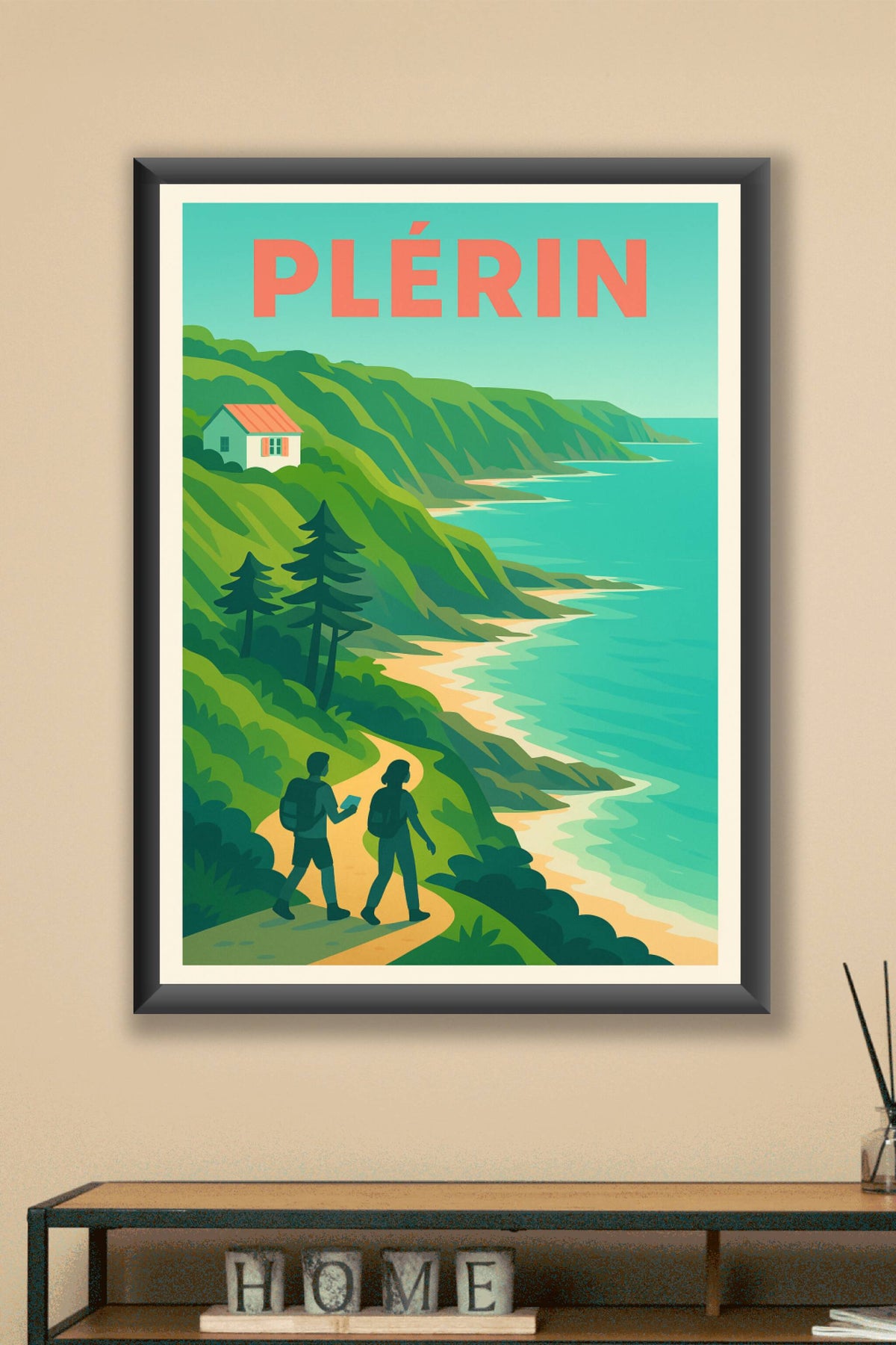 Affiche de Plérin - Promenade en bord de mer emblématique