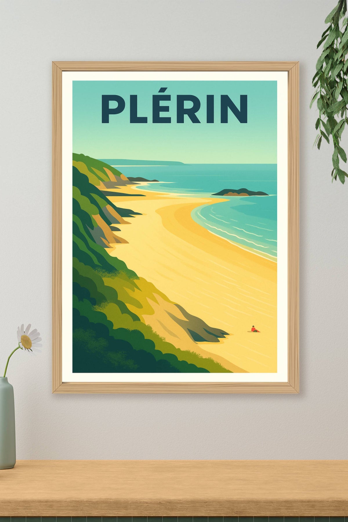 Affiche de Plérin - Évasion côtière entre mer et nature