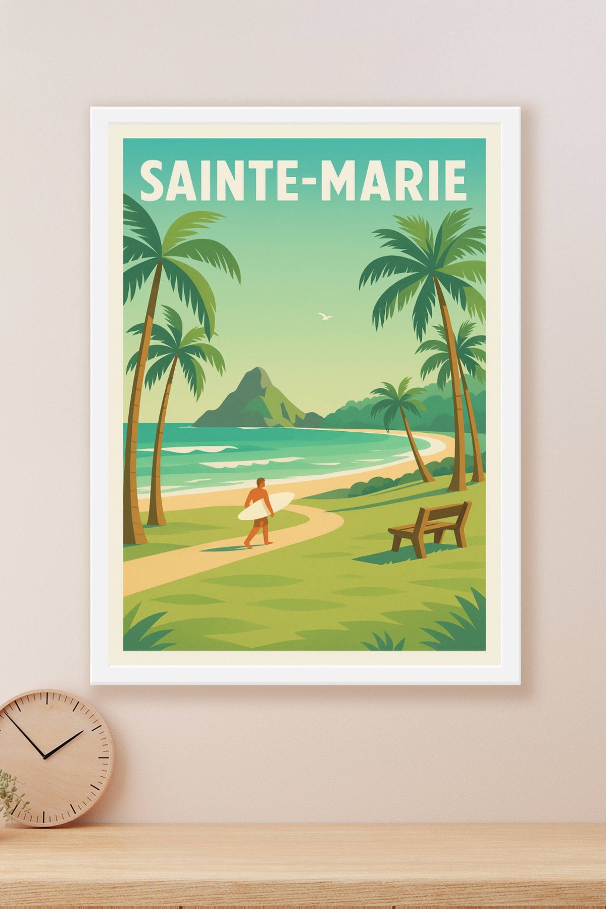 Affiche de Sainte-Marie - Évasion tropicale et vagues parfaites